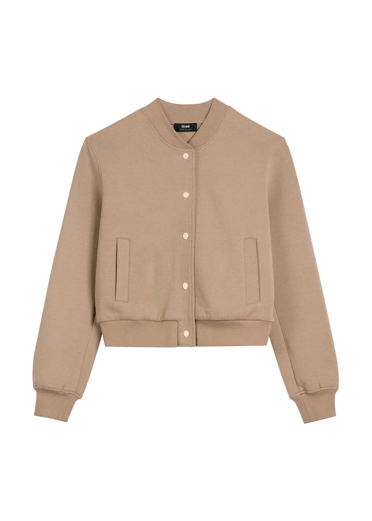 Women's camel sweatshirt BLZDT-0121-1D(W26), front product view on white background.