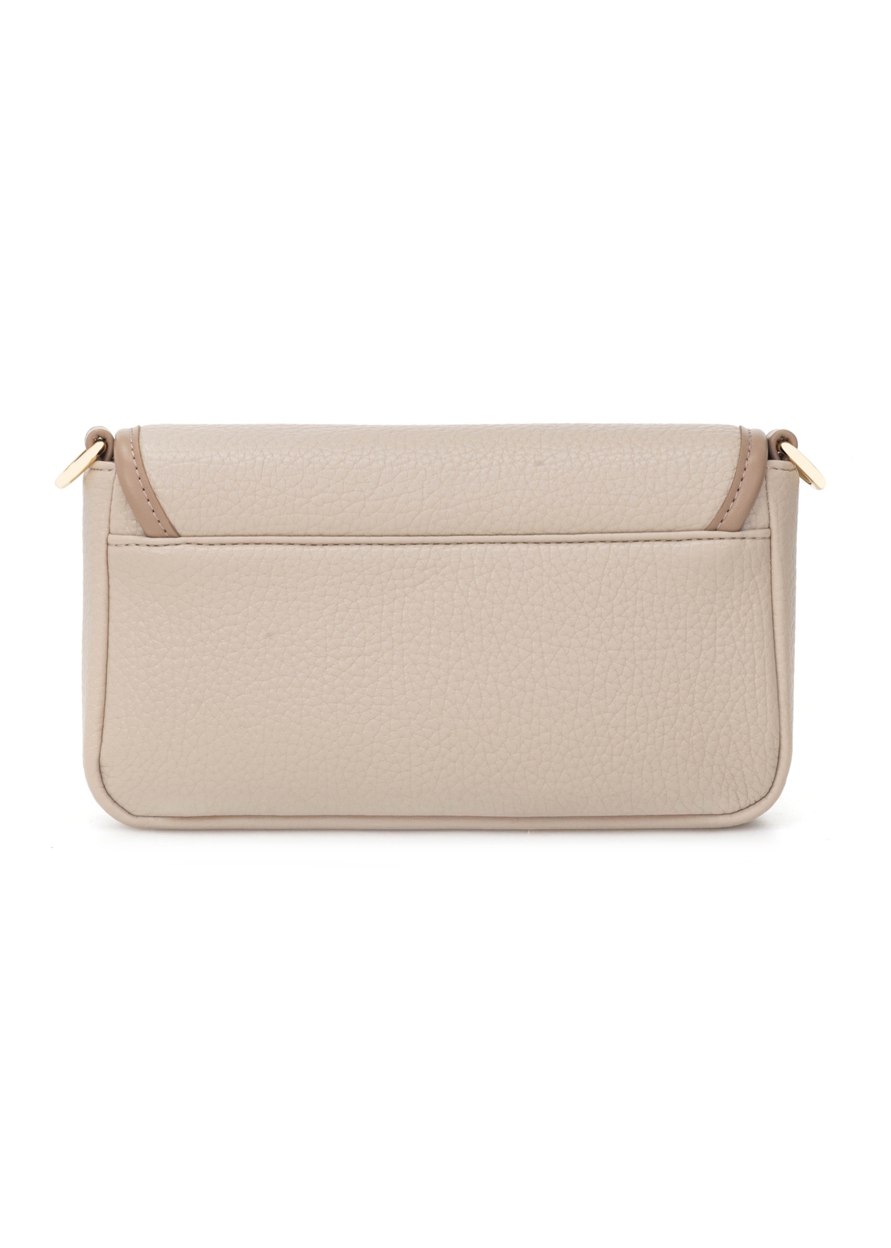 Small beige women's handbag TOREC-1163-1D(W26), back view of the product on a white background.