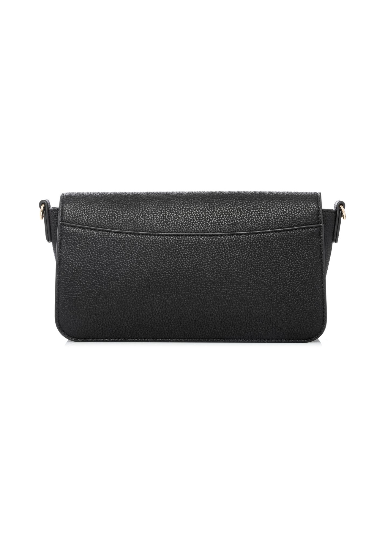 Black women's messenger bag TOREC-1120-99(W26) - product view from the back, on a white background.