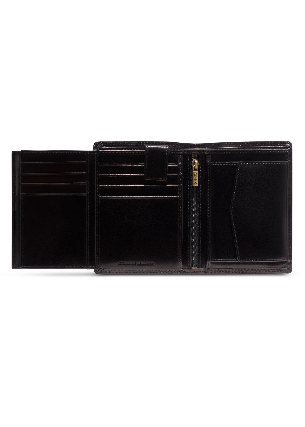 Men's wallet PL-145-99(KS), product view inside on white background.