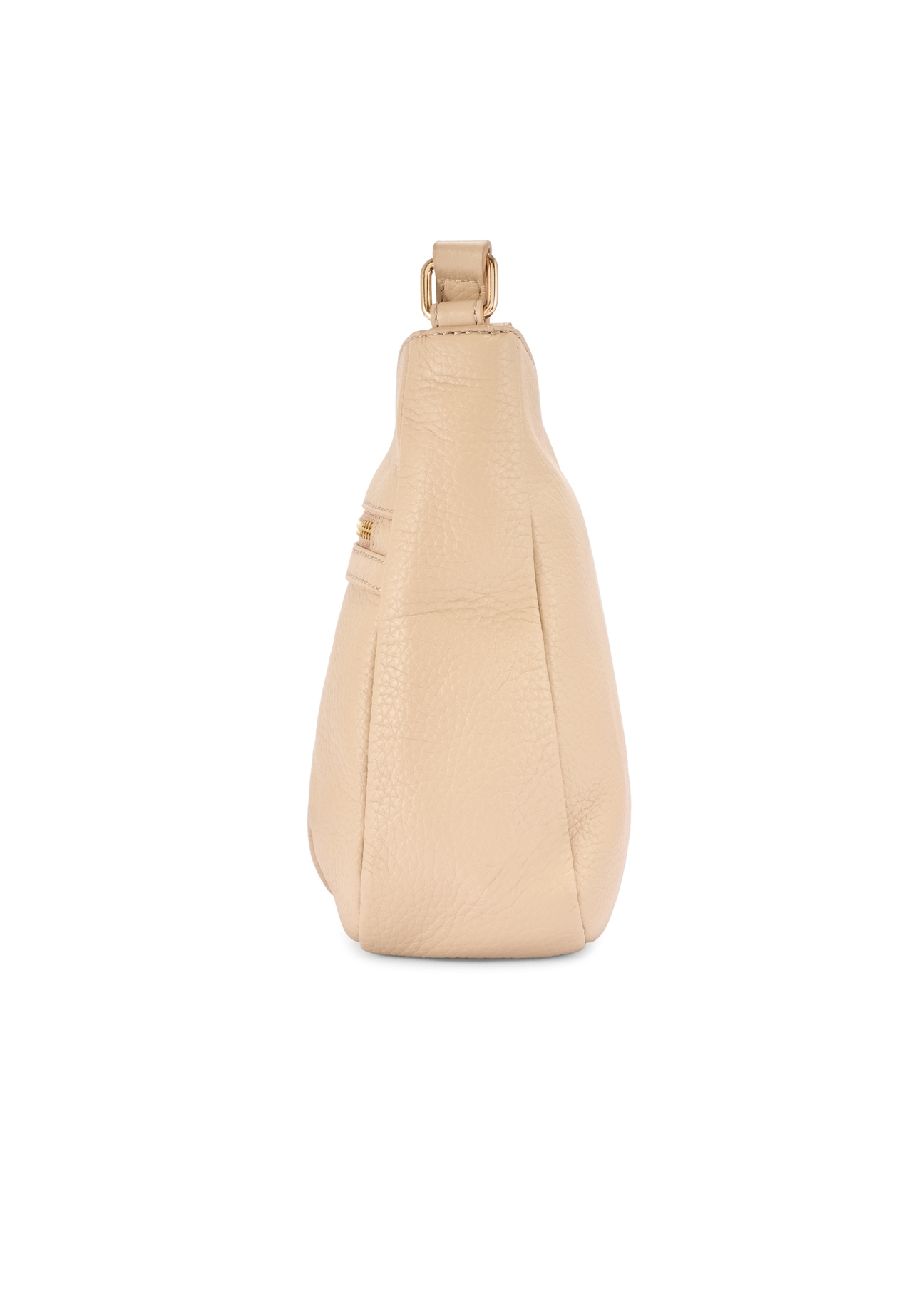 Beige women's shoulder bag TORES-1213-1B(W26) - side view of the product, on a white background.