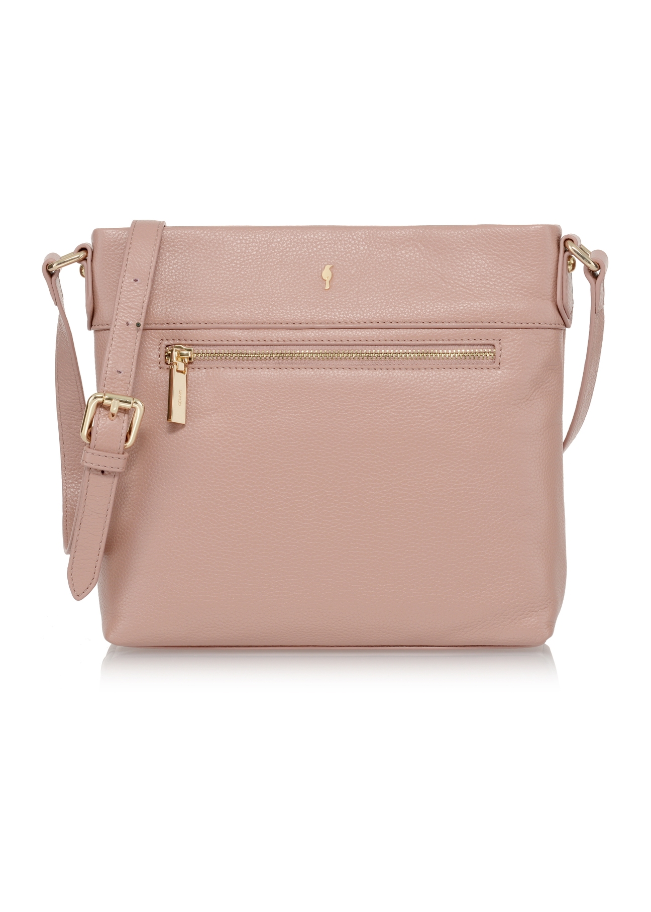 Women's leather shoulder bag with pocket TORES-0896-31(W23)-01