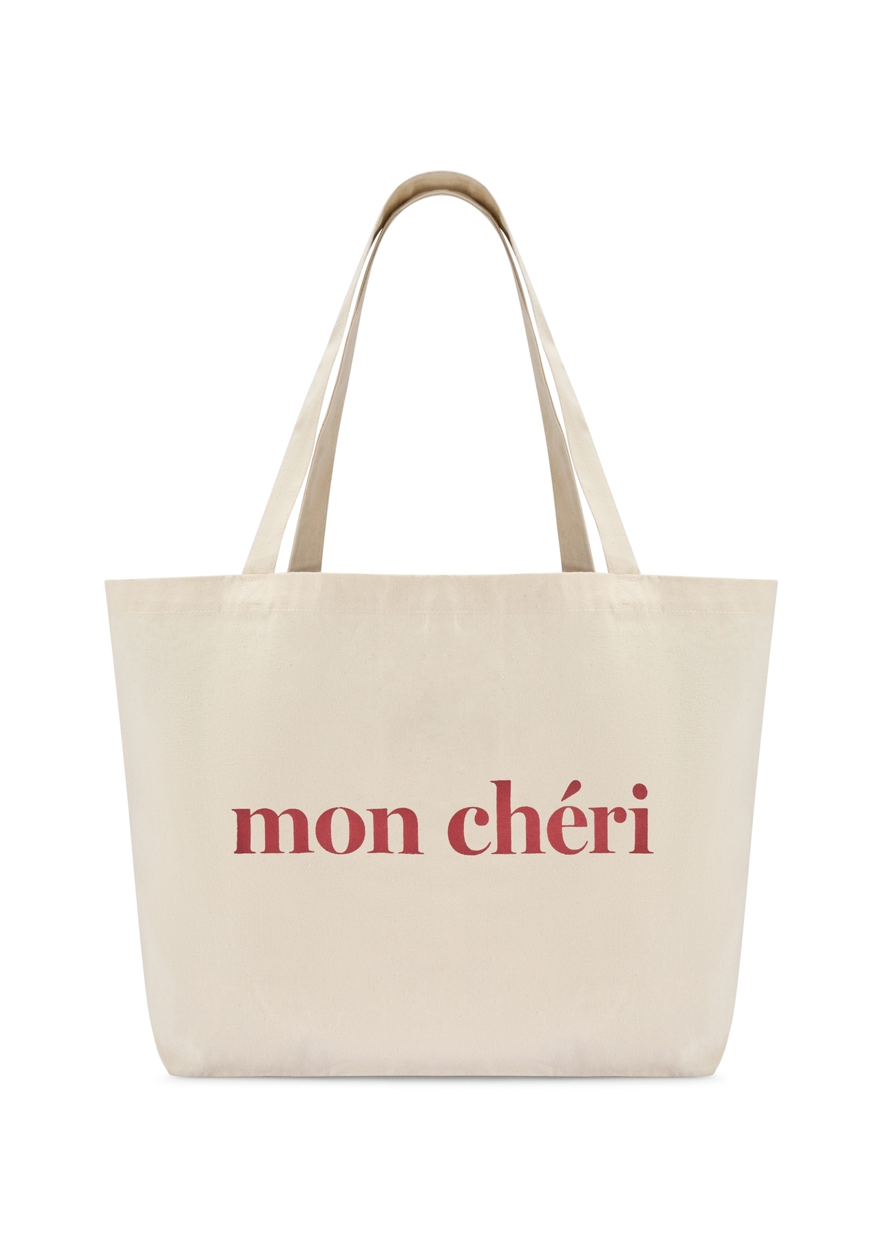 Cotton beige shopper bag TOREN-0334-0P(W26)