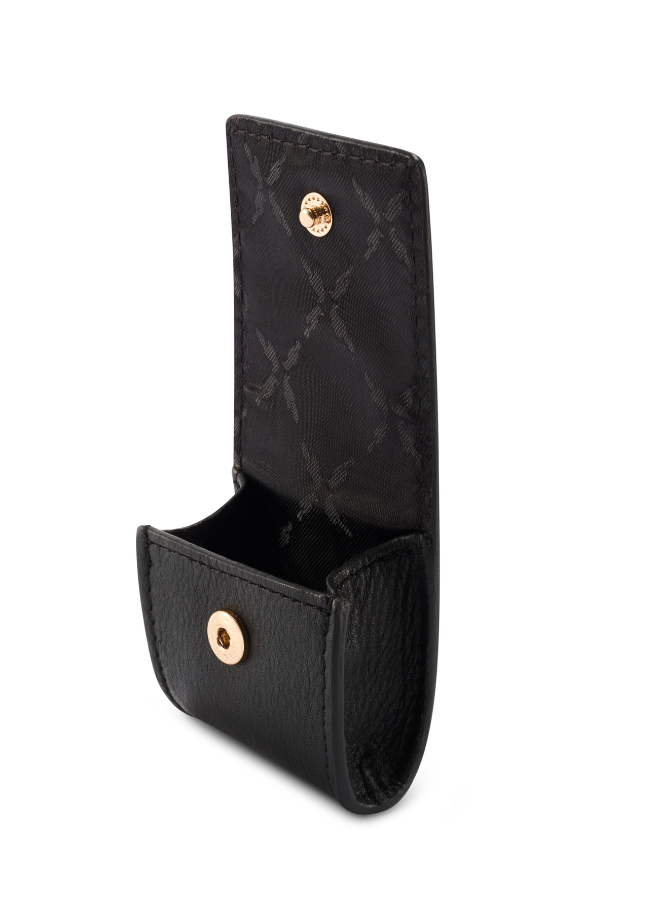 Black leather bag-shaped keychain BRELOK-0221-99(Z25)