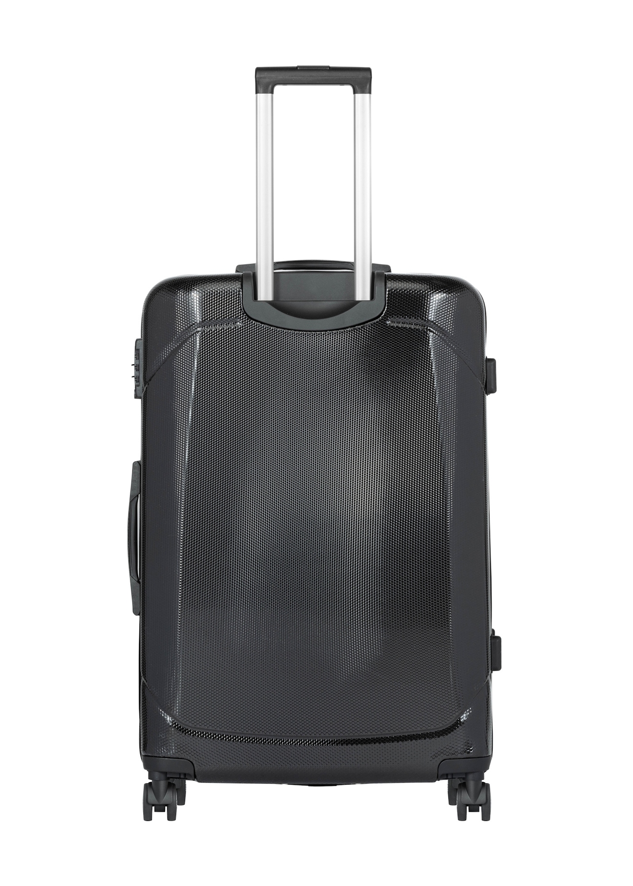 Set of 19'/24'/28' wheeled suitcases WALPC-0014-99(W26), back view of the product on a white background.