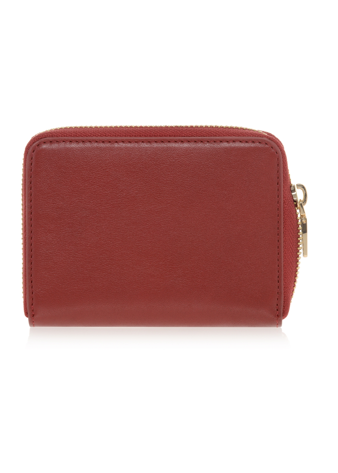 Women's red leather wallet PORES-0864-40(Z23)-02