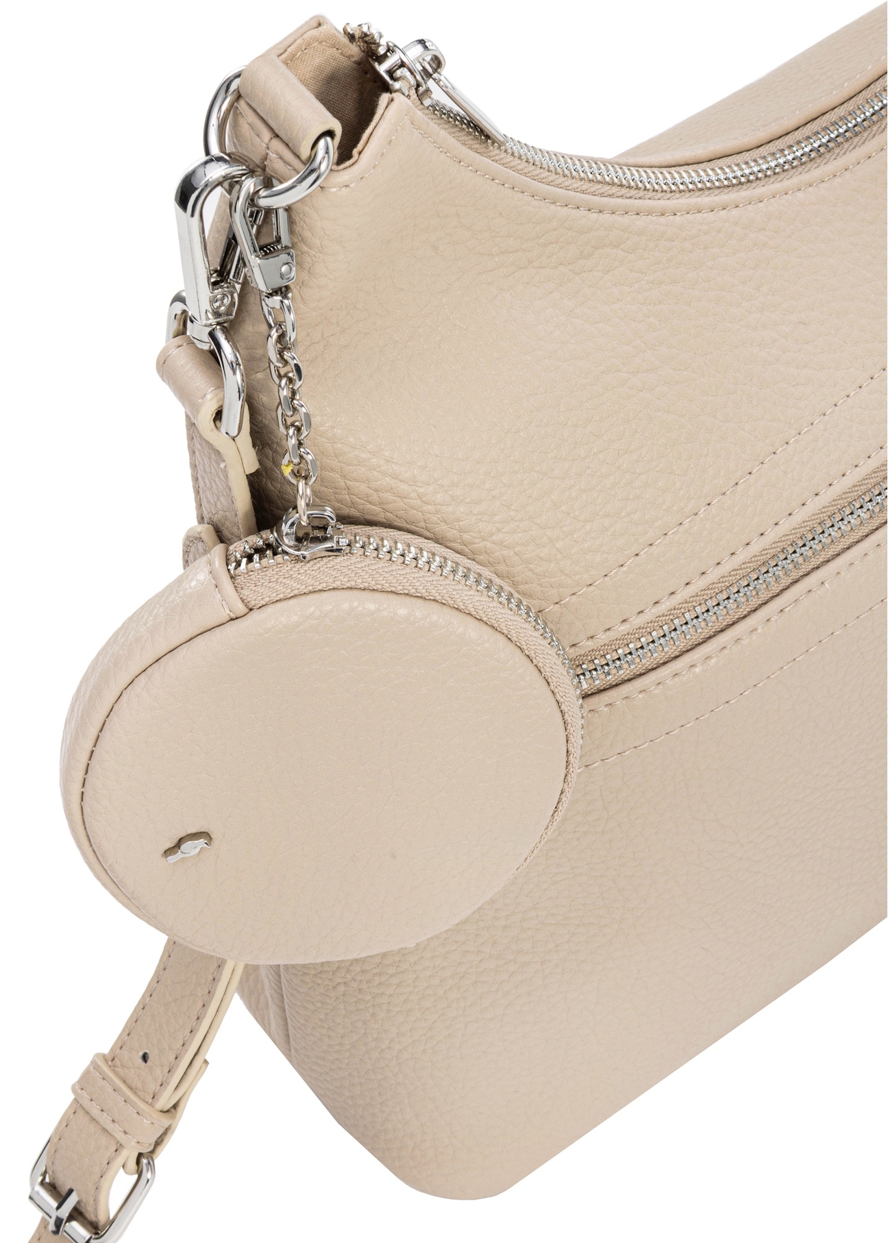 Cream purse handbag TOREC-0886A-80(Z25), close-up of product detail on white background.