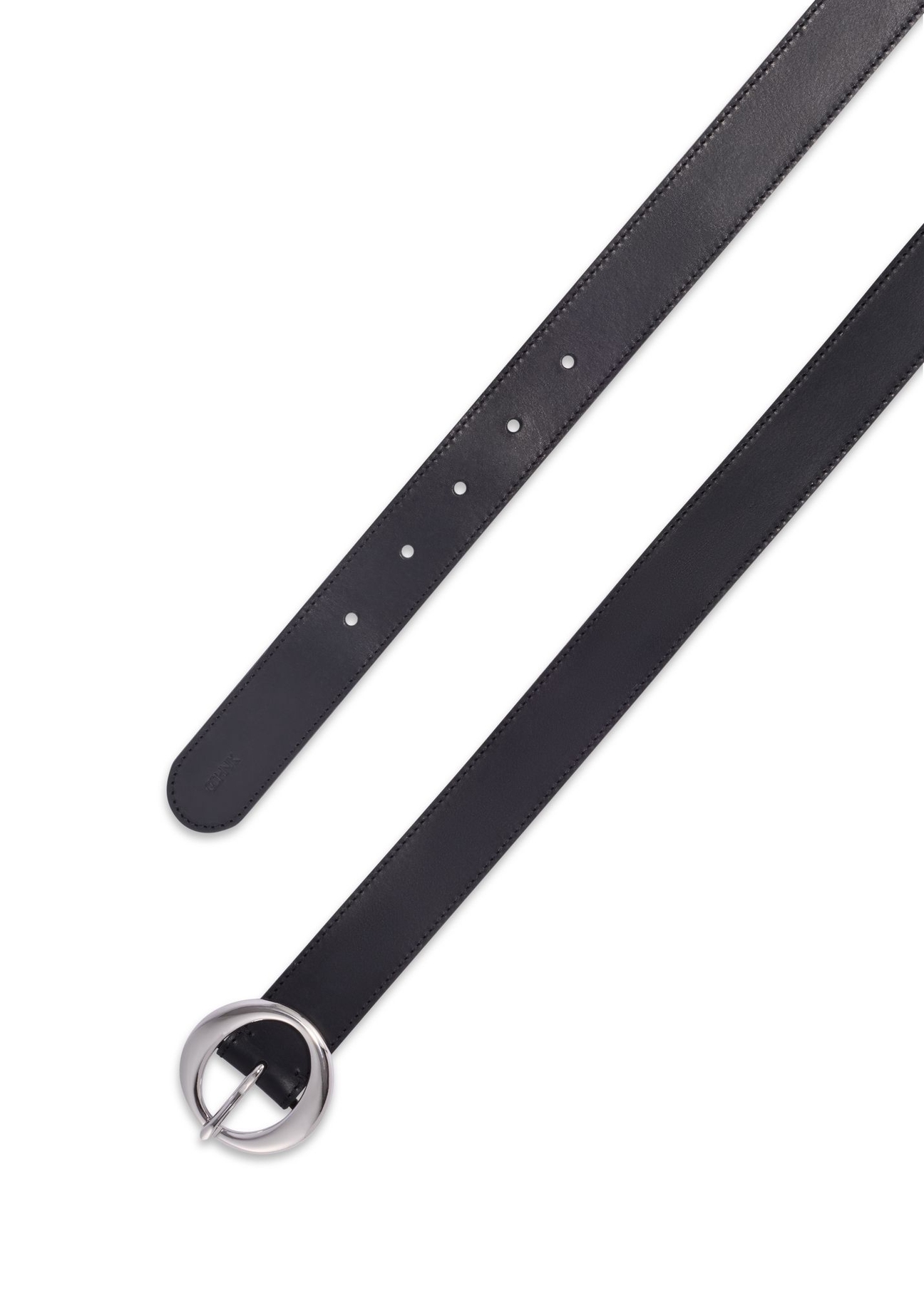 Black leather women's belt PASDS-0353-99(Z26)