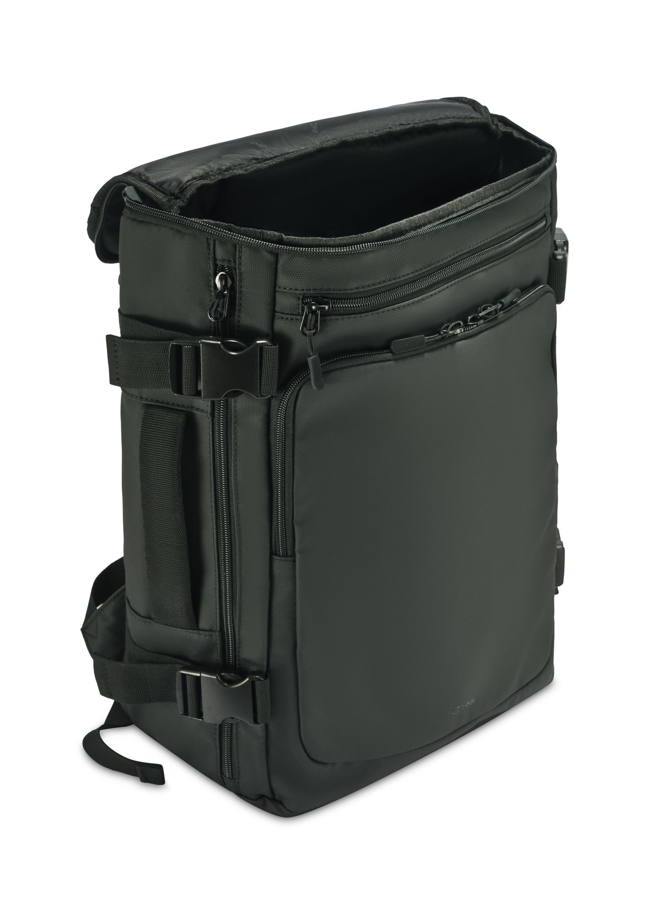 Men's travel backpack TORMN-0364-99(Z25) - diagonal view of the open product on a white background.