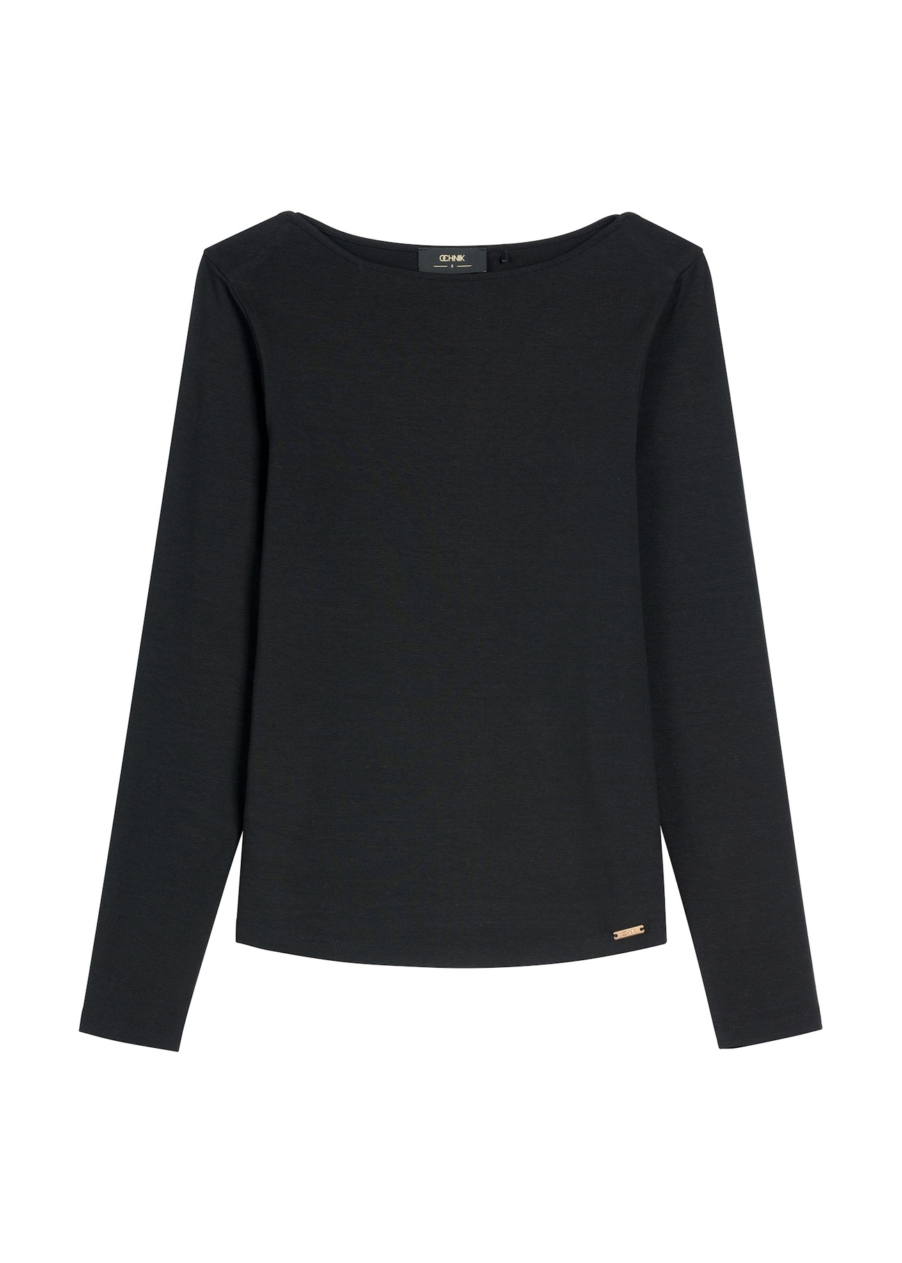 Black women's modal blouse LSLDT-0056-99(W26), front product view on white background.