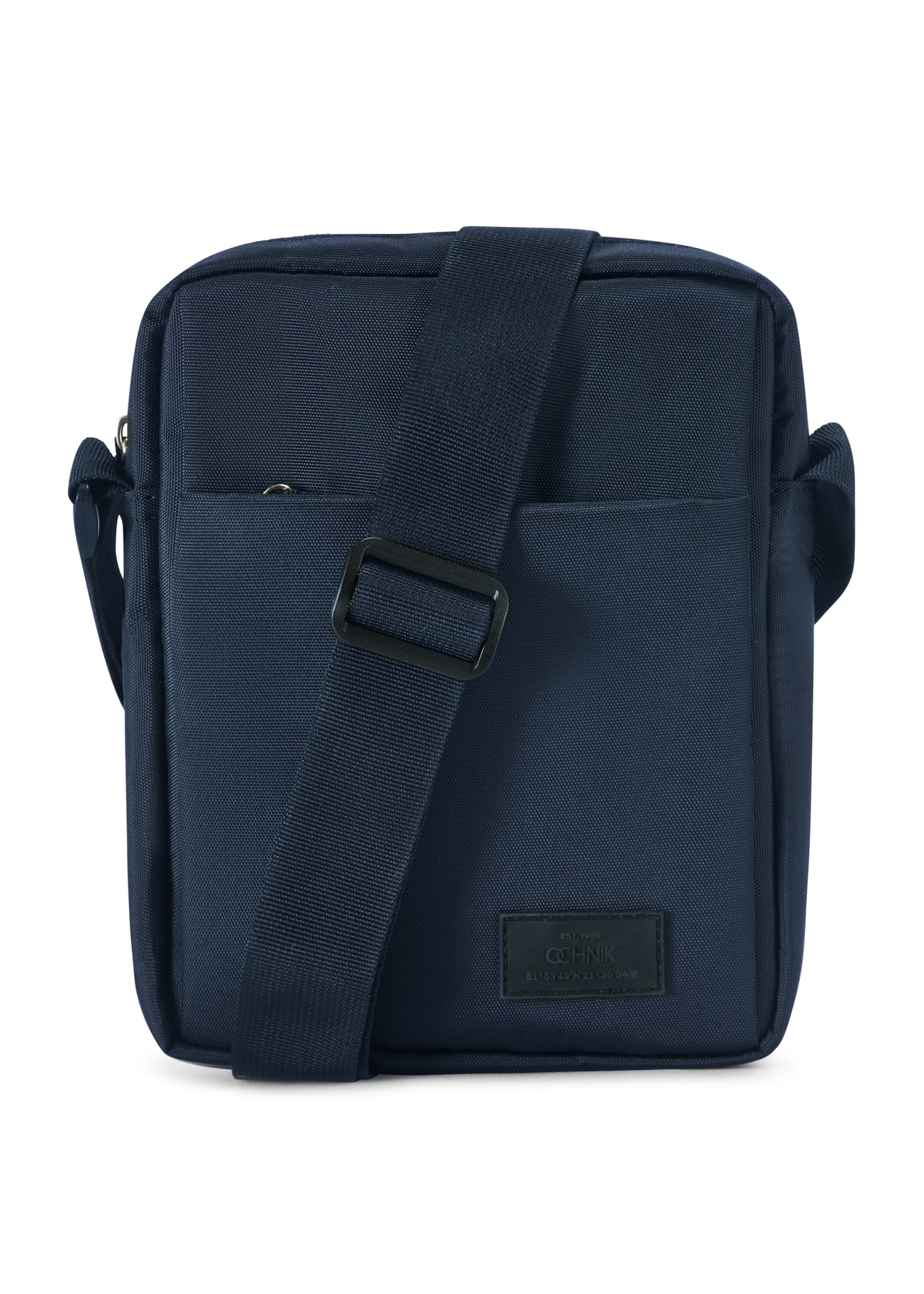 Navy blue men's bag TORMN-0384-69(Z25), product view from the front on a white background.