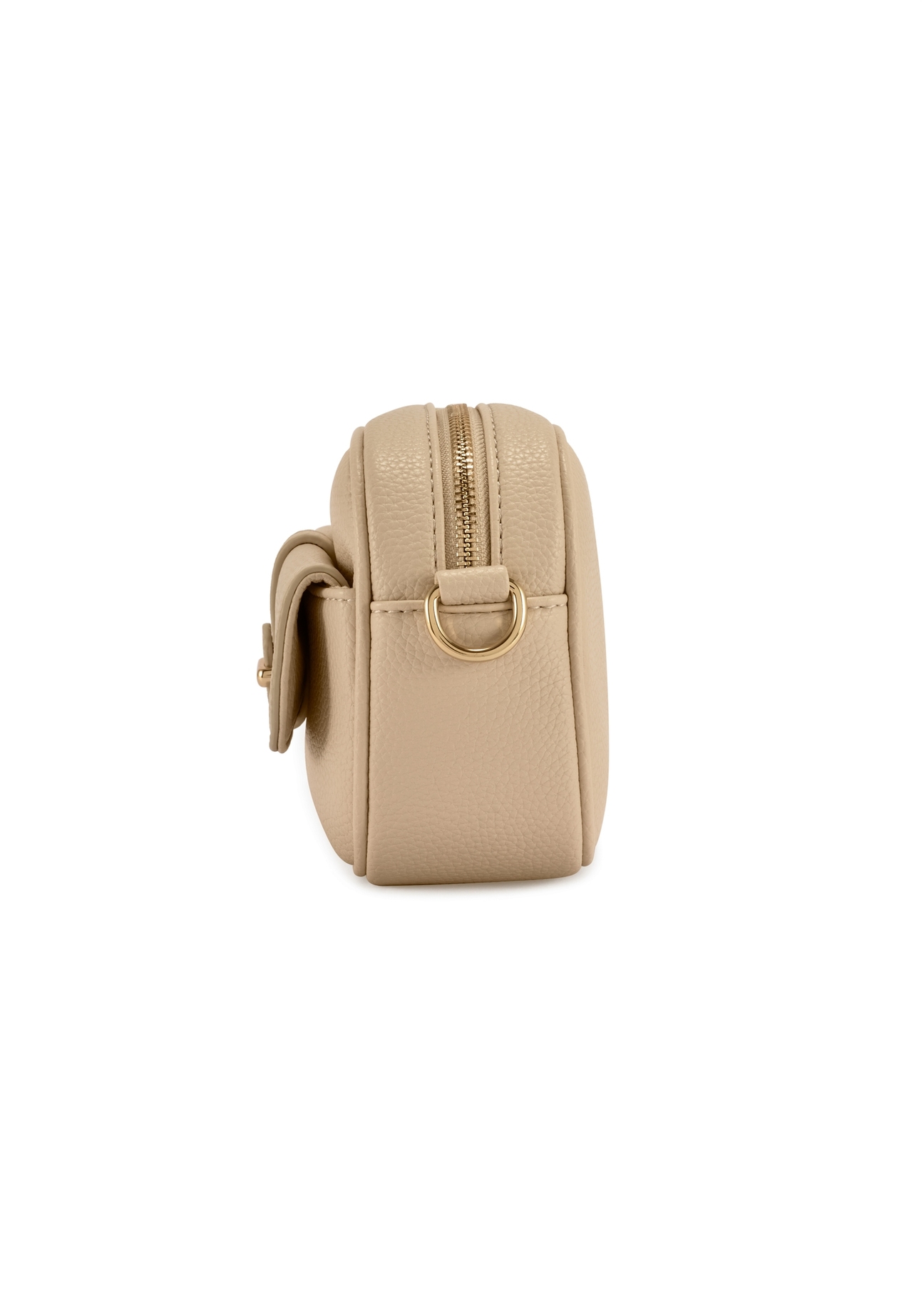 Small beige women's handbag TOREC-1174-1B(W26), side product view on white background.