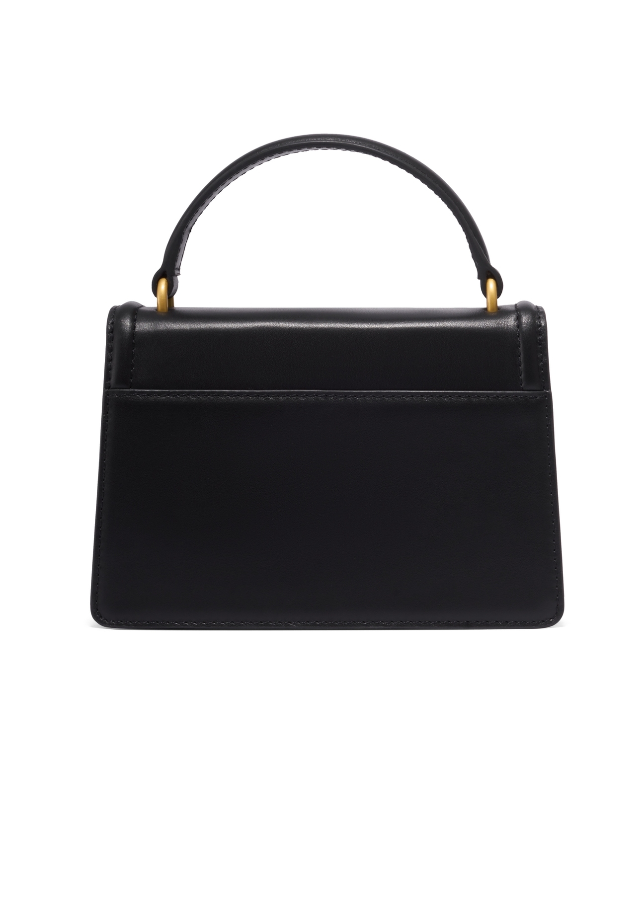 Black small women's handbag with decoration TORES-1393-99(Z26), product view from the back on a white background.