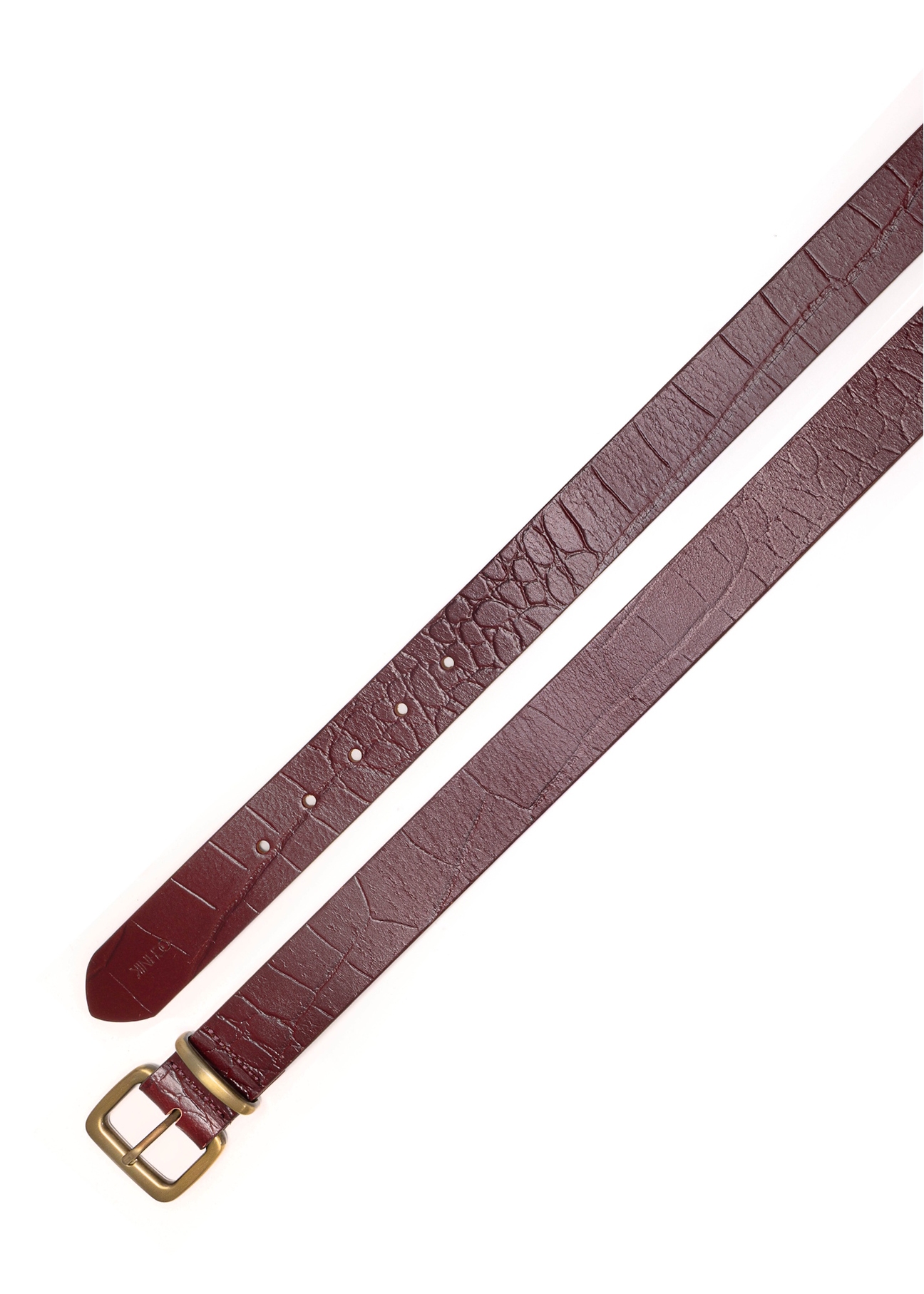 Croco women's leather belt PASDS-0312A-49(Z25), top view of the product on a white background.