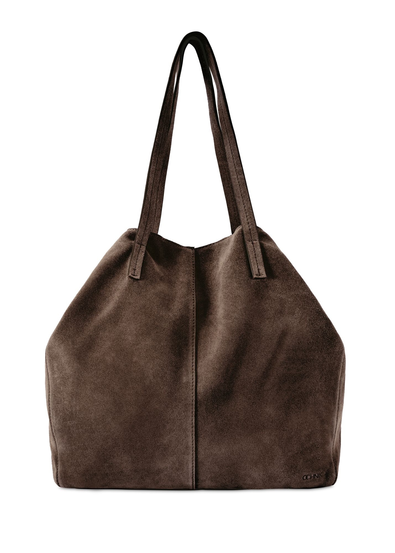 Dark brown leather women's handbag TORES-1252-1I(W26) - front product view, on a white background.