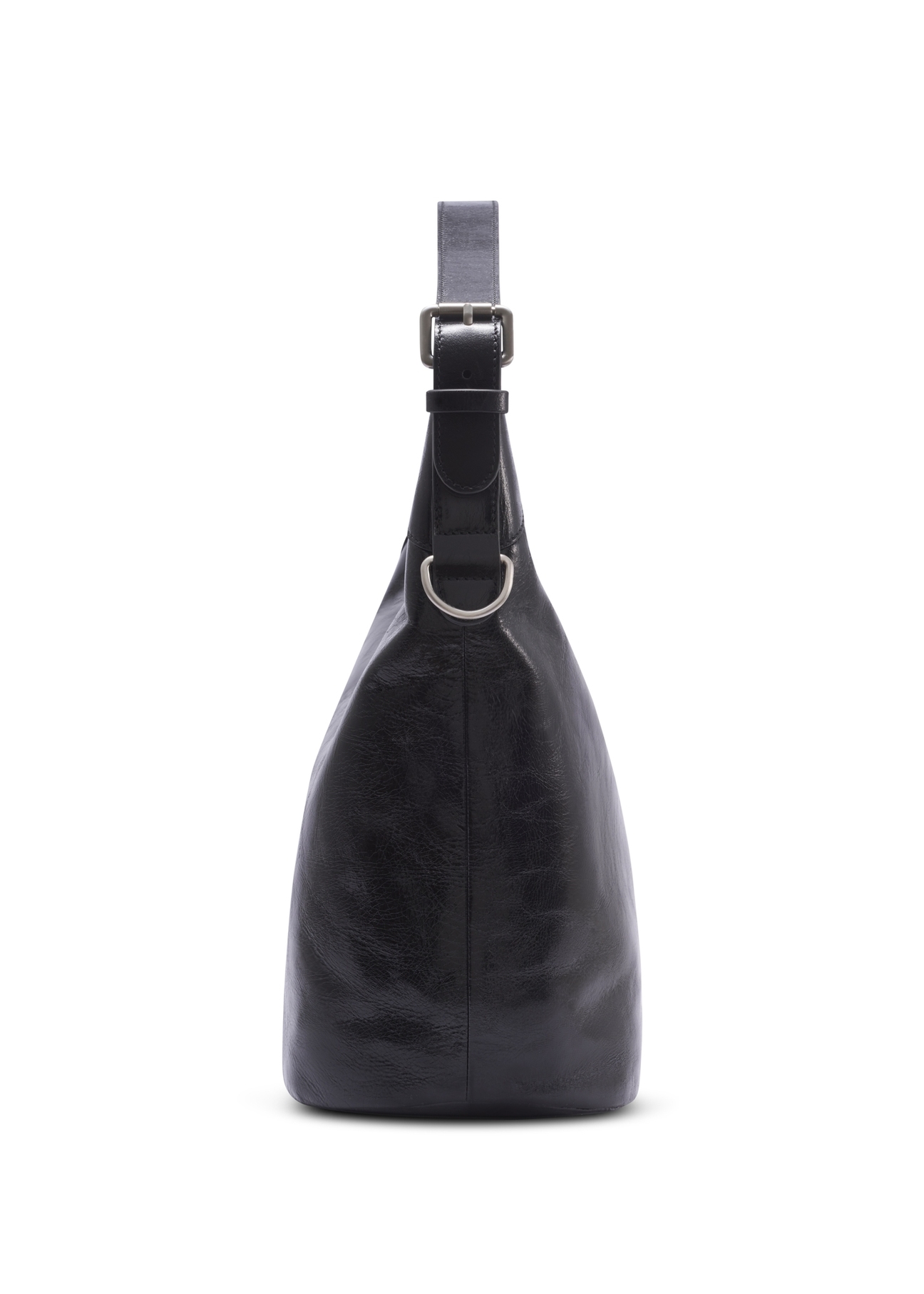 Black large shopper bag TORES-1367-9F(Z26), side view of the product on a light background.