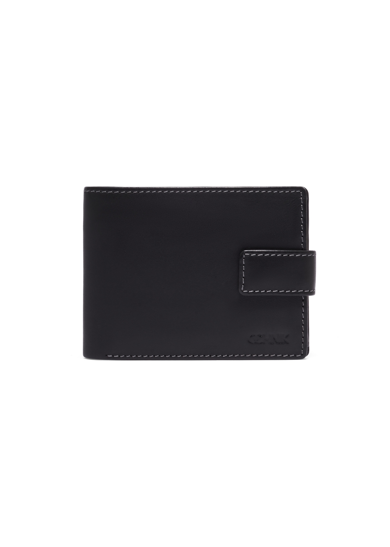 Black men's leather wallet PORMS-0700-99(Z26), front product view on a light background.