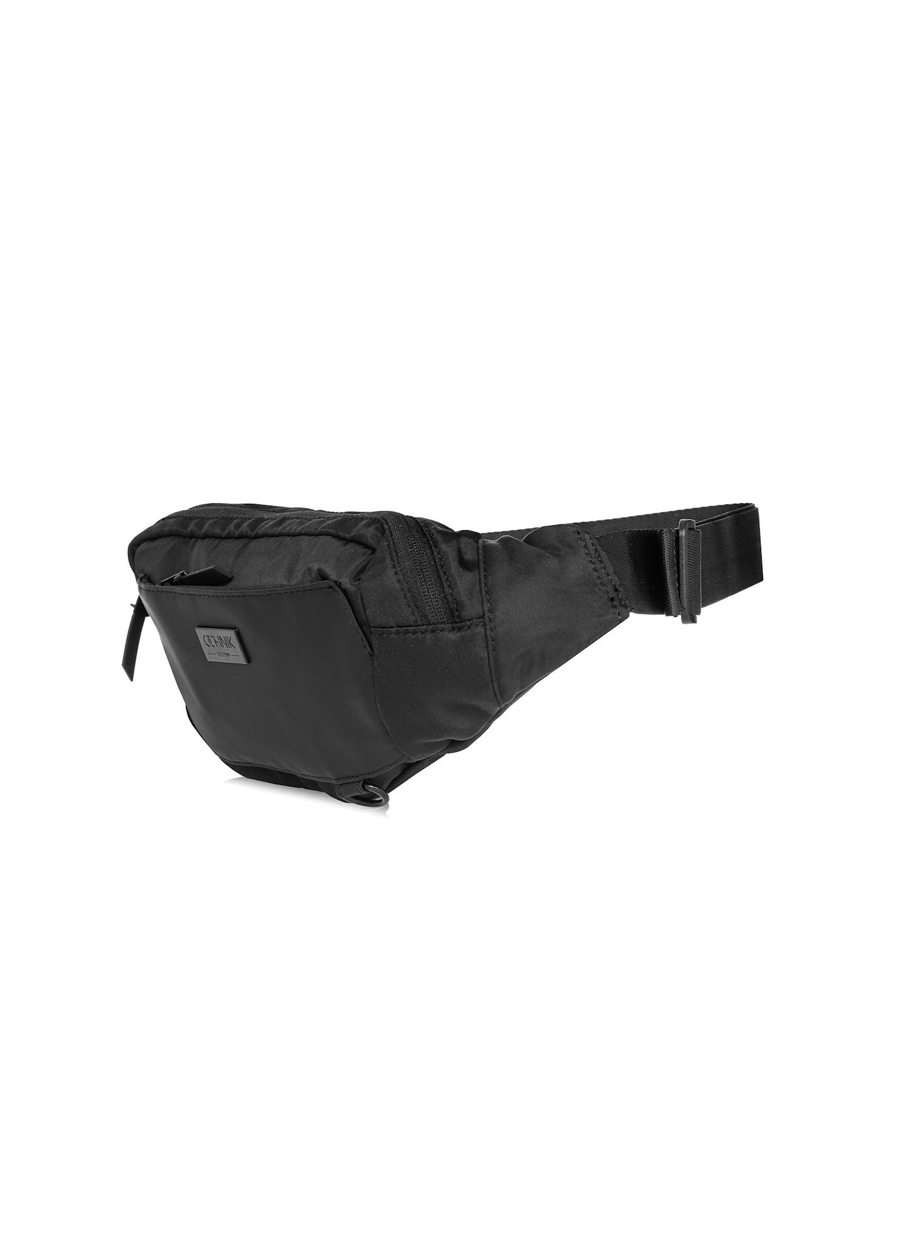 Black men's waist bag TORMN-0315B-99(Z25), diagonal product view on a white background.