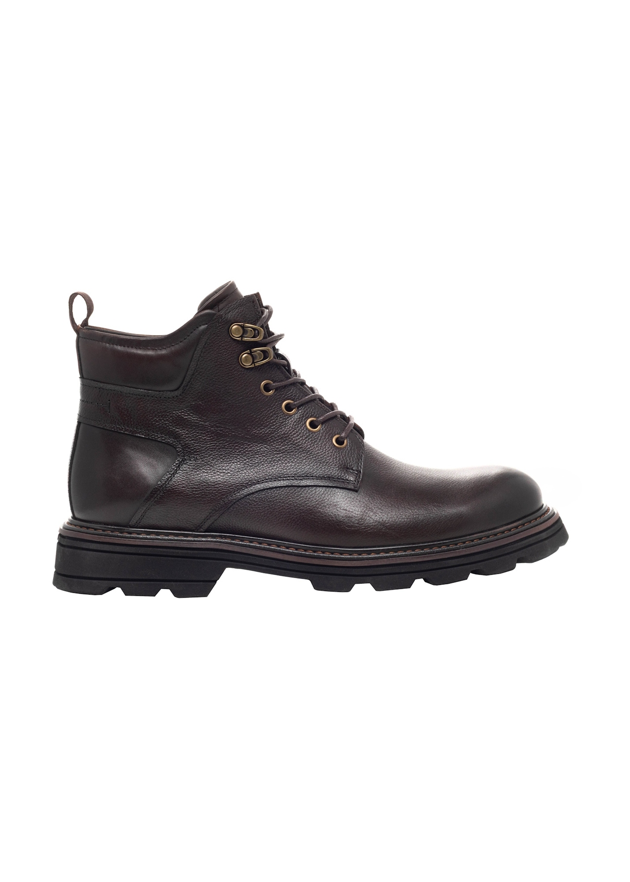 Men's dark brown leather Chelsea boots BUTYM-0558-1I(Z26), side view of the product on a white background.