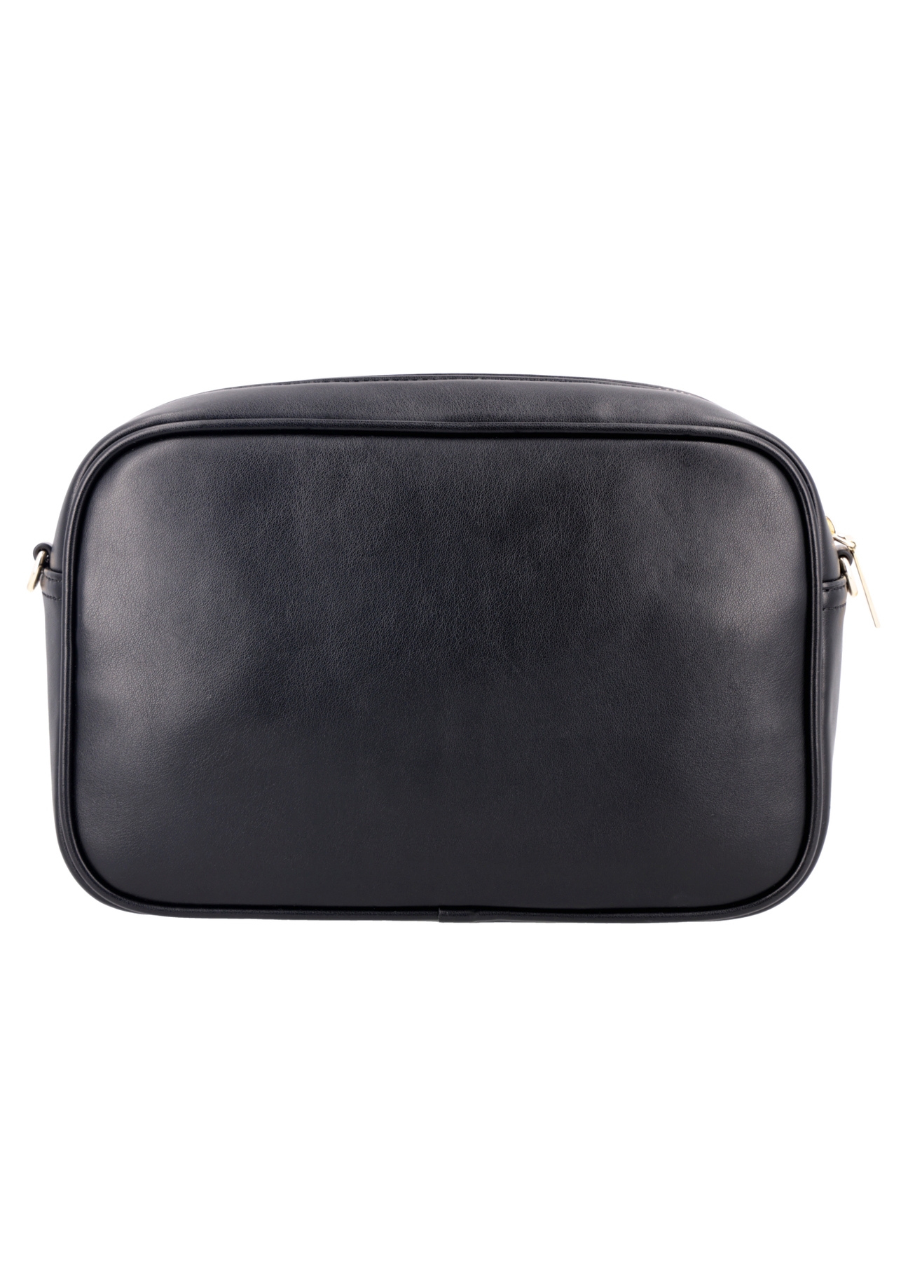 Black quilted women's handbag TOREC-1313-99(Z26), product view from the back on a white background.