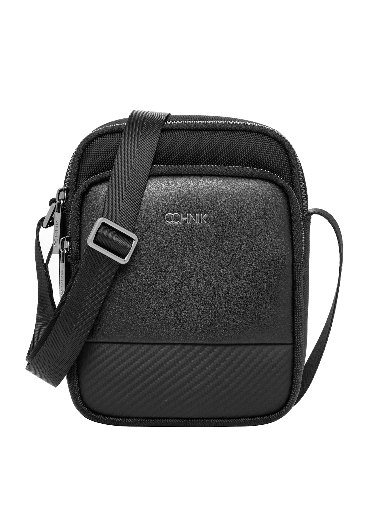 Black men's shoulder bag TORMN-0444-99(Z26), front product view on a light background.