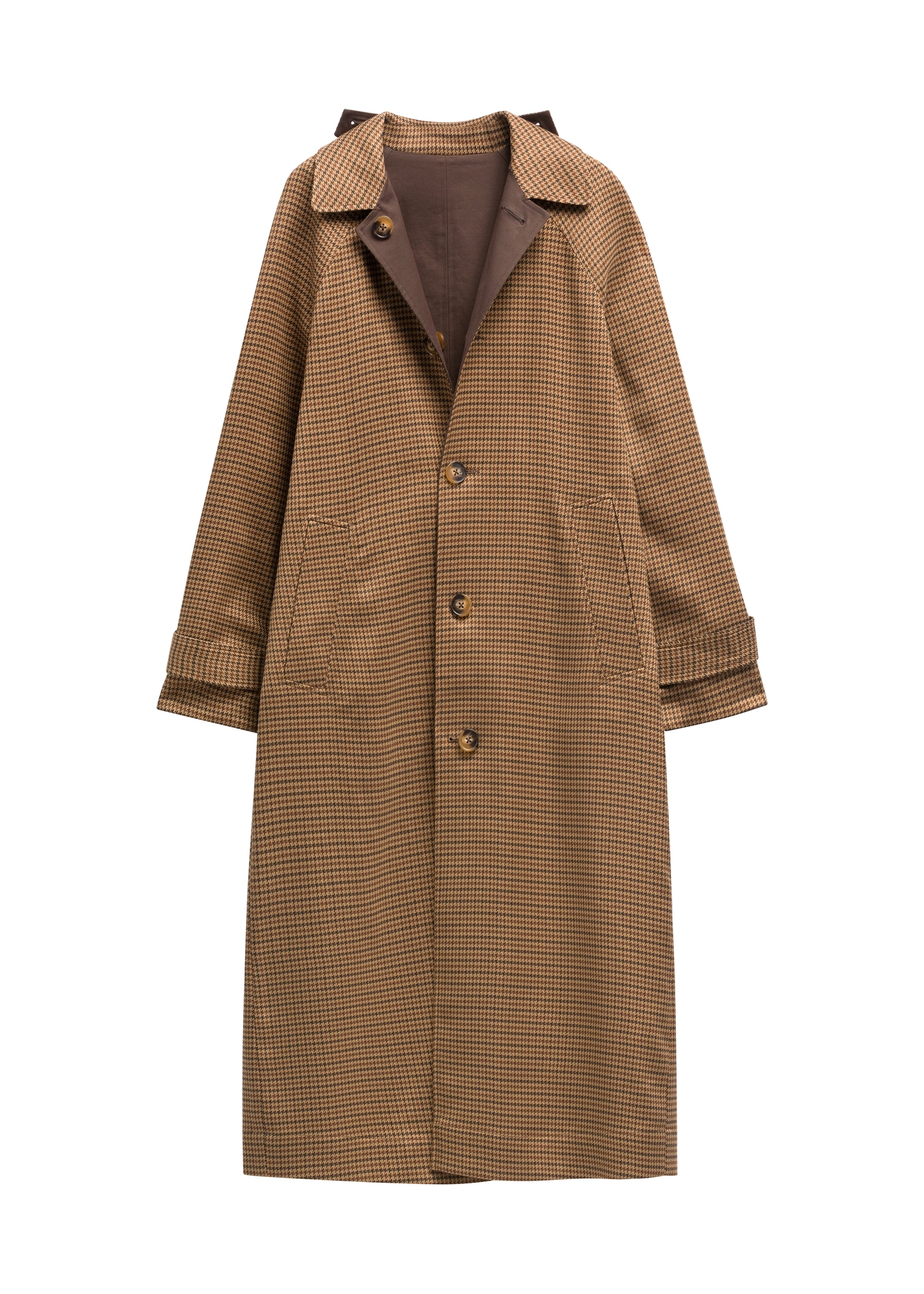 Women's double-sided wool coat PLADT-0086-1P(Z26) - front product view, on white background.