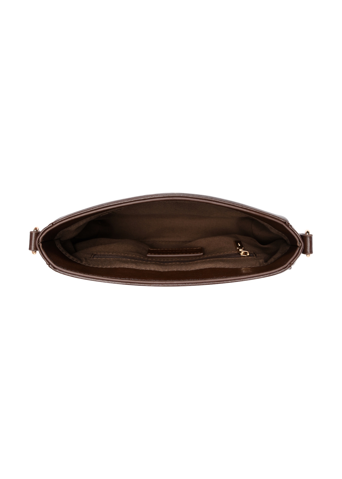 Small brown women's handbag TOREC-1249-1H(Z26), product view inside on a light background.