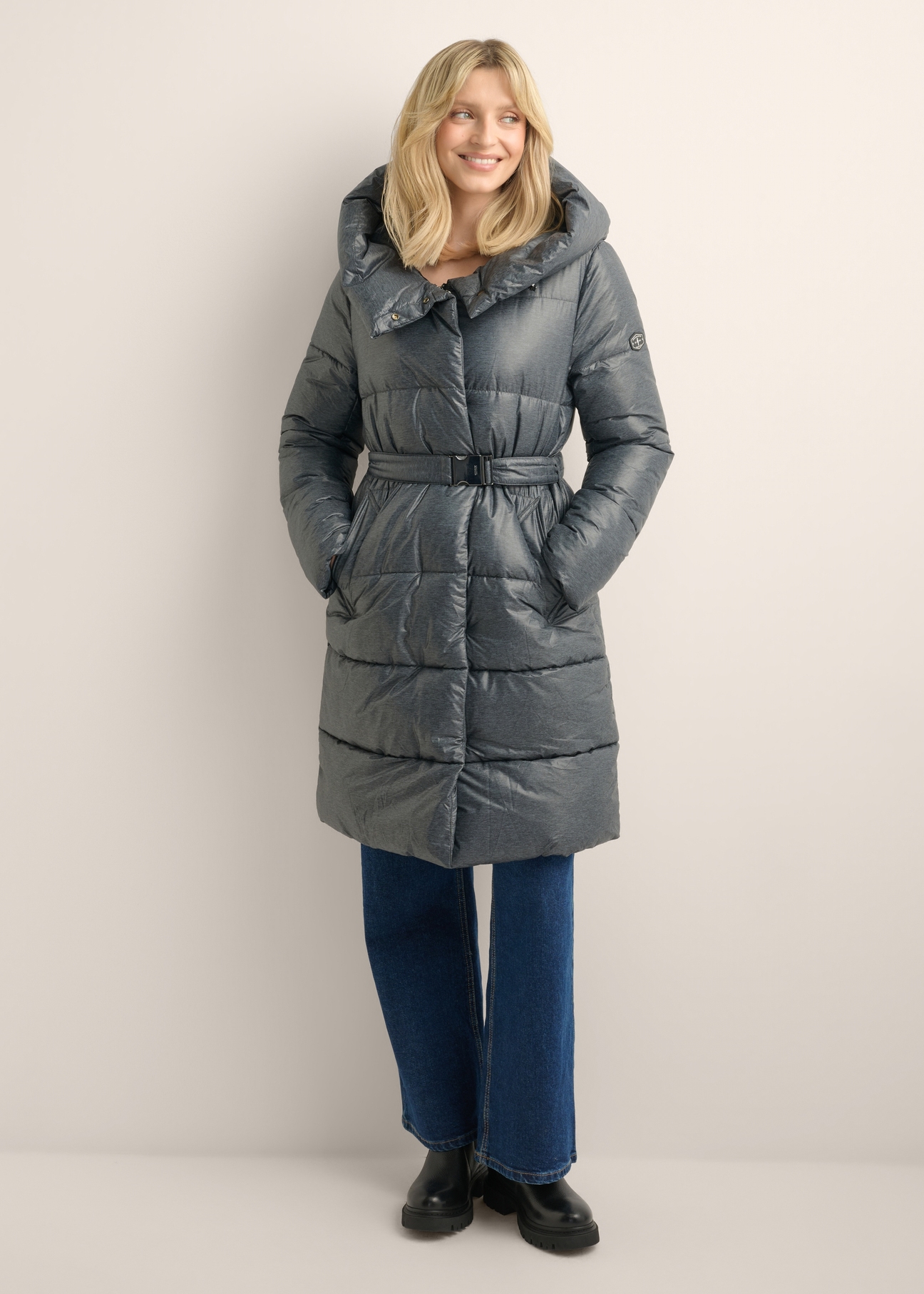 Black women's winter jacket KURDT-0663-99(Z26)