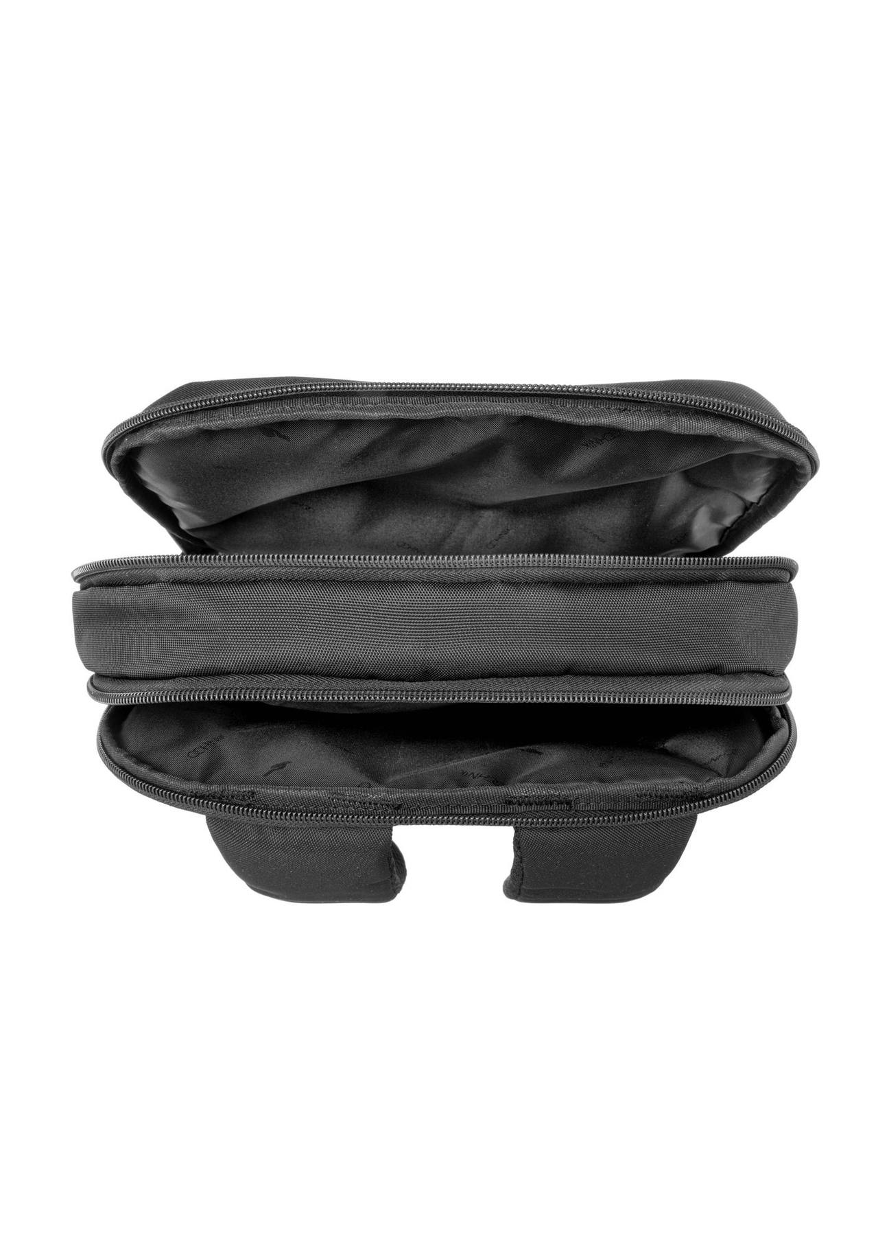 Black large men's backpack TORMN-0389-99(W26) - product view from above, on a white background.