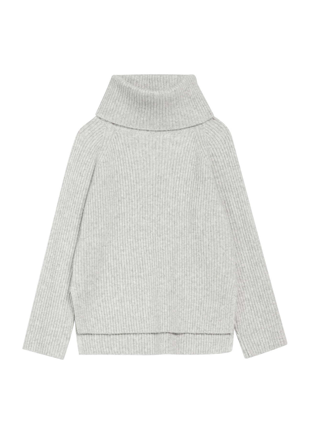 Gray women's wool blend sweater SWEDT-0252-91(Z25), front product view on white background.