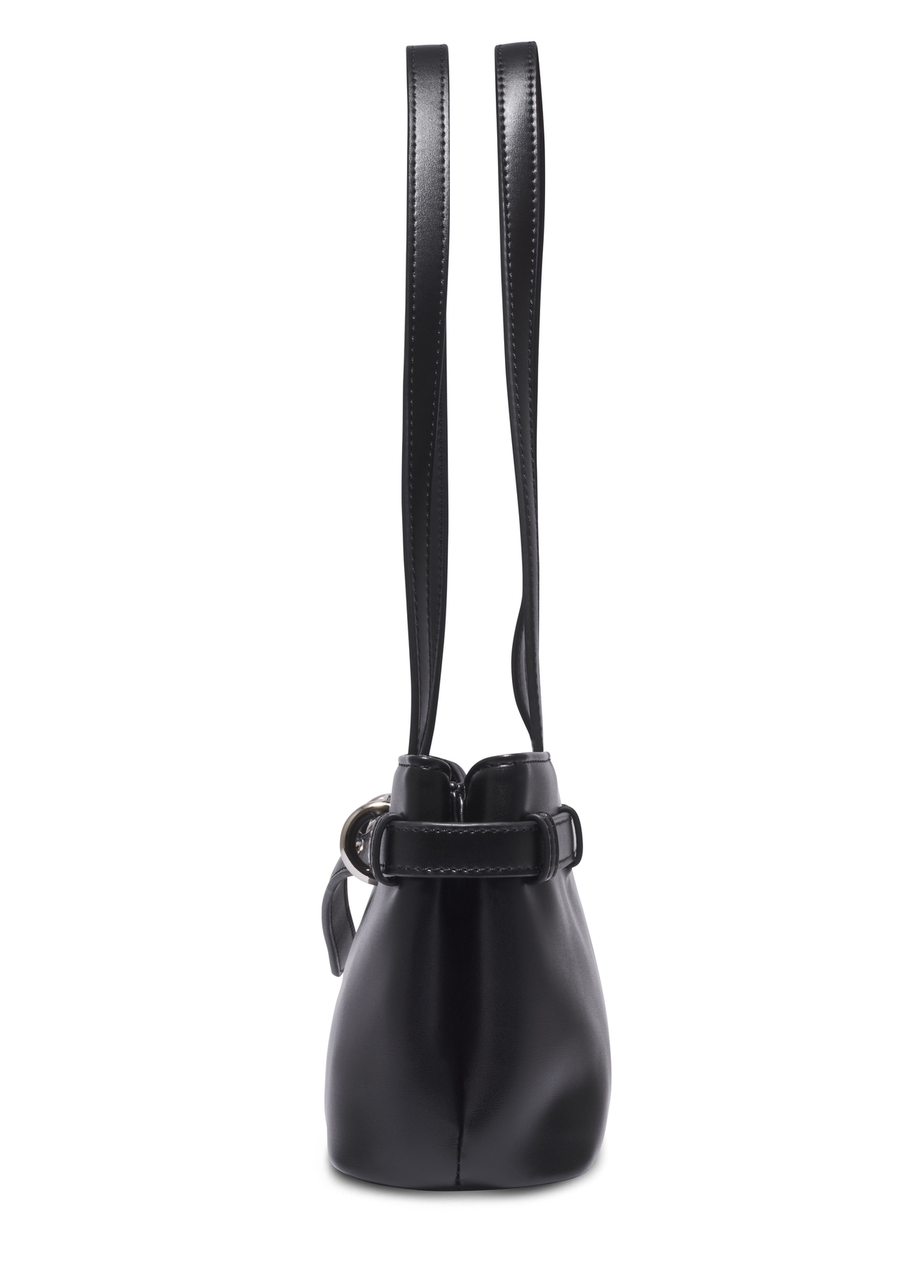 Black women's shoulder bag TOREC-1341-99(Z26), side view of the product on a white background.