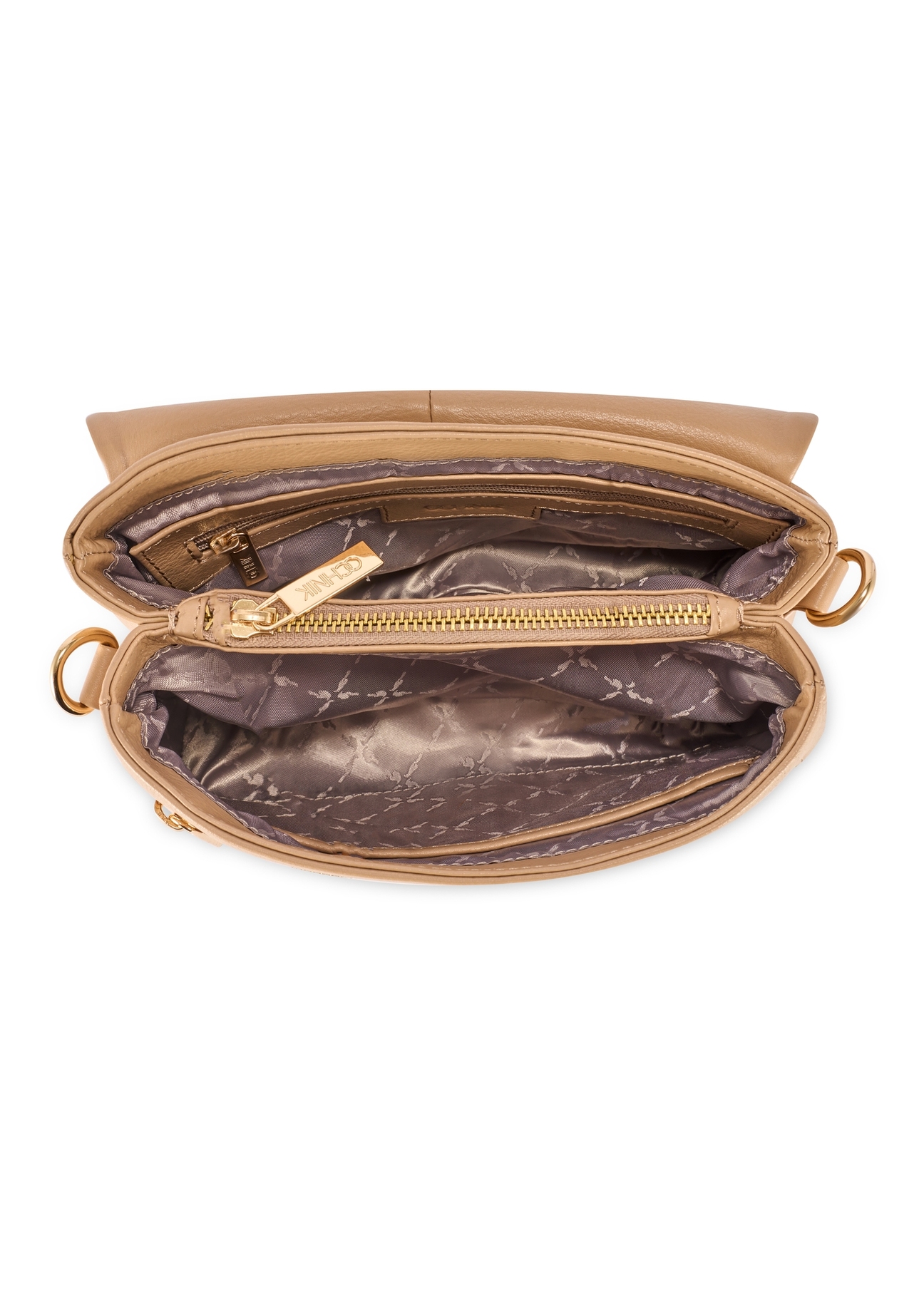 Beige leather women's handbag TORES-0911F-1B(W26)