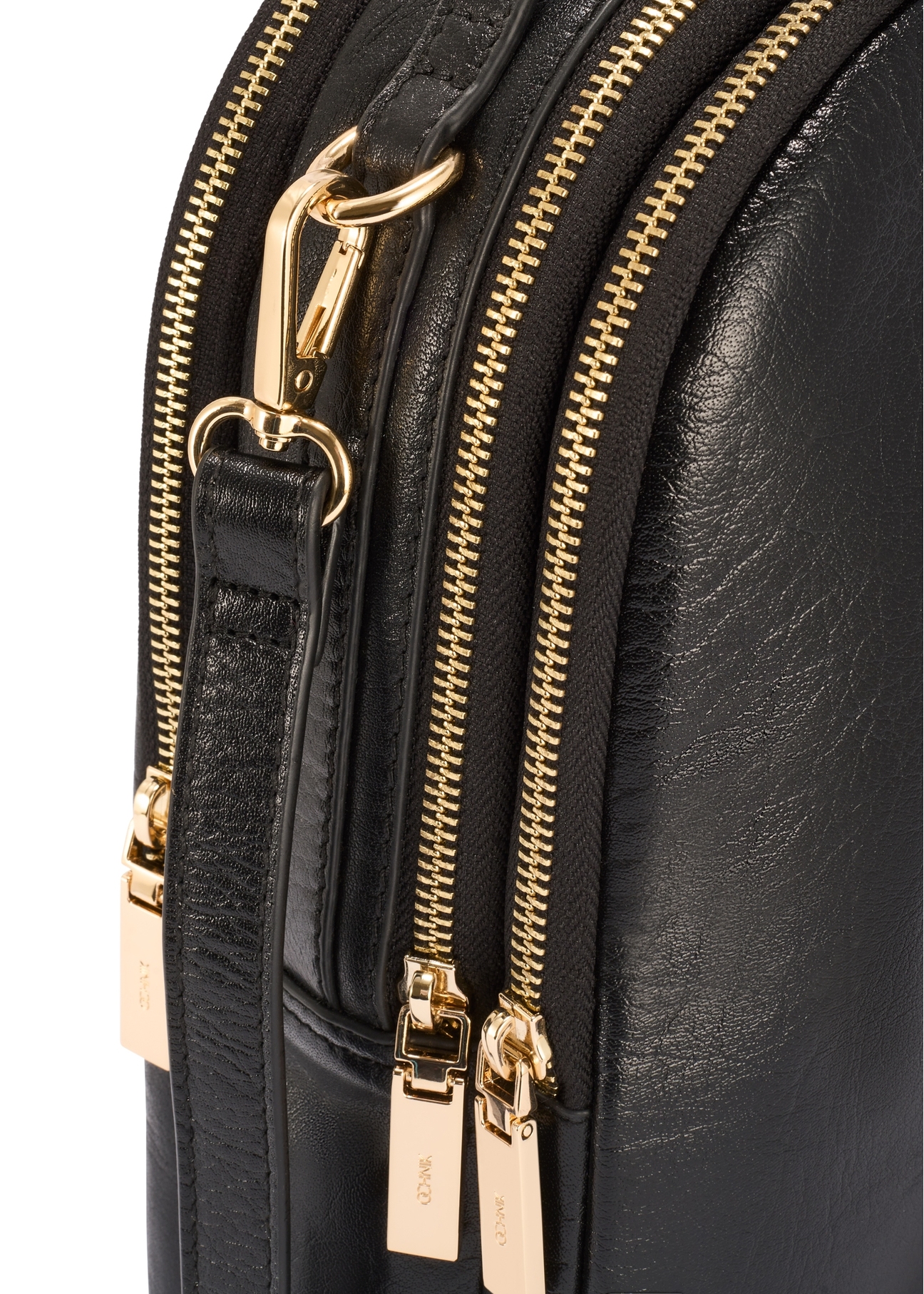 Black leather women's backpack TORES-1162-99(Z25)