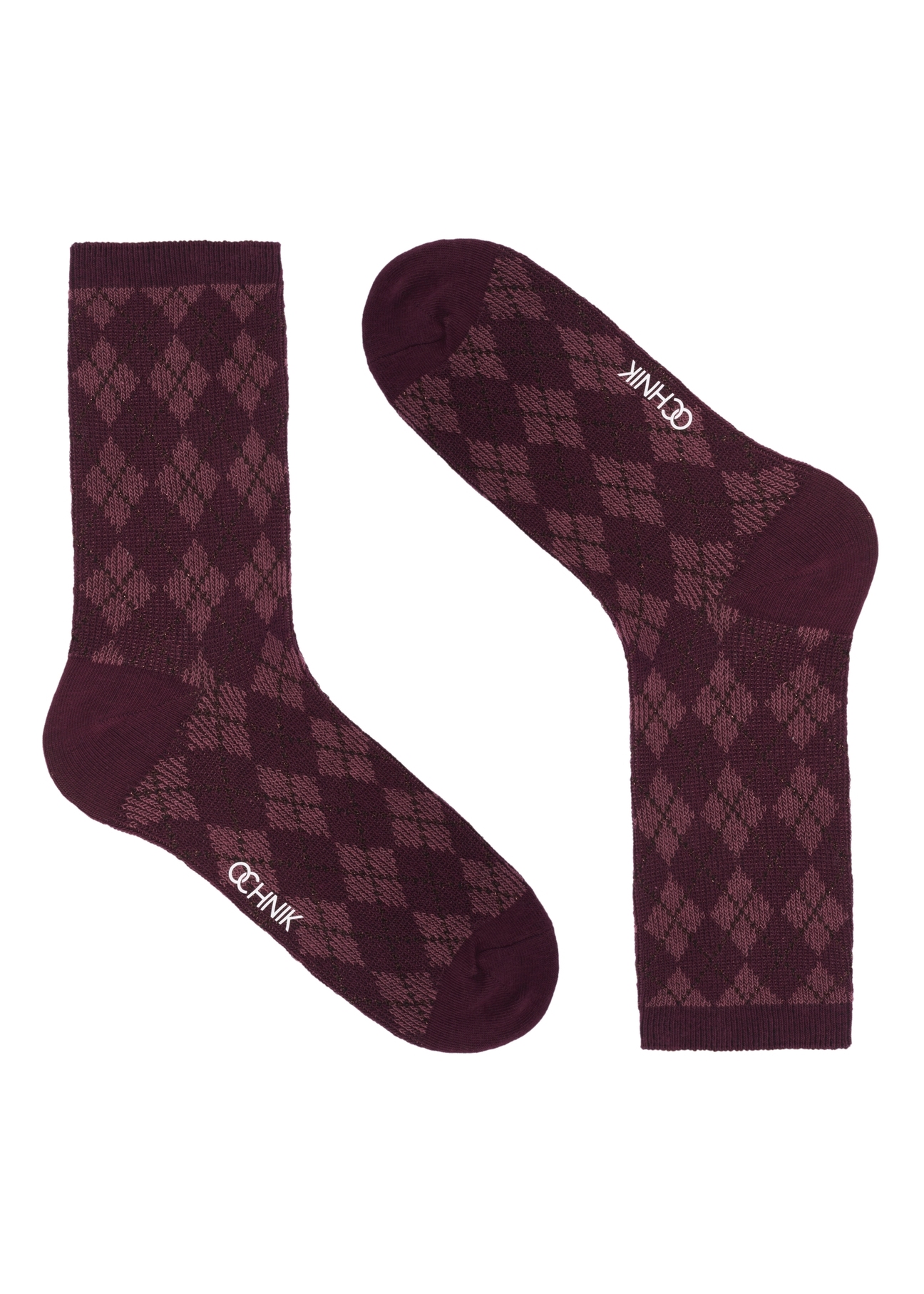 Set of women's patterned socks ZESDT-0050-00(Z26), front product view on white background.
