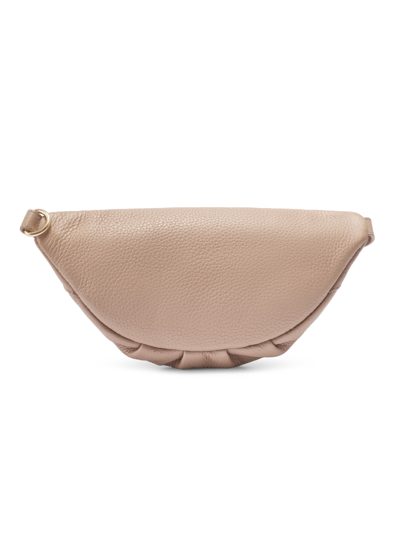 Women's pink leather waist bag TORES-0894E-5D(W26), product view from the back on a white background.