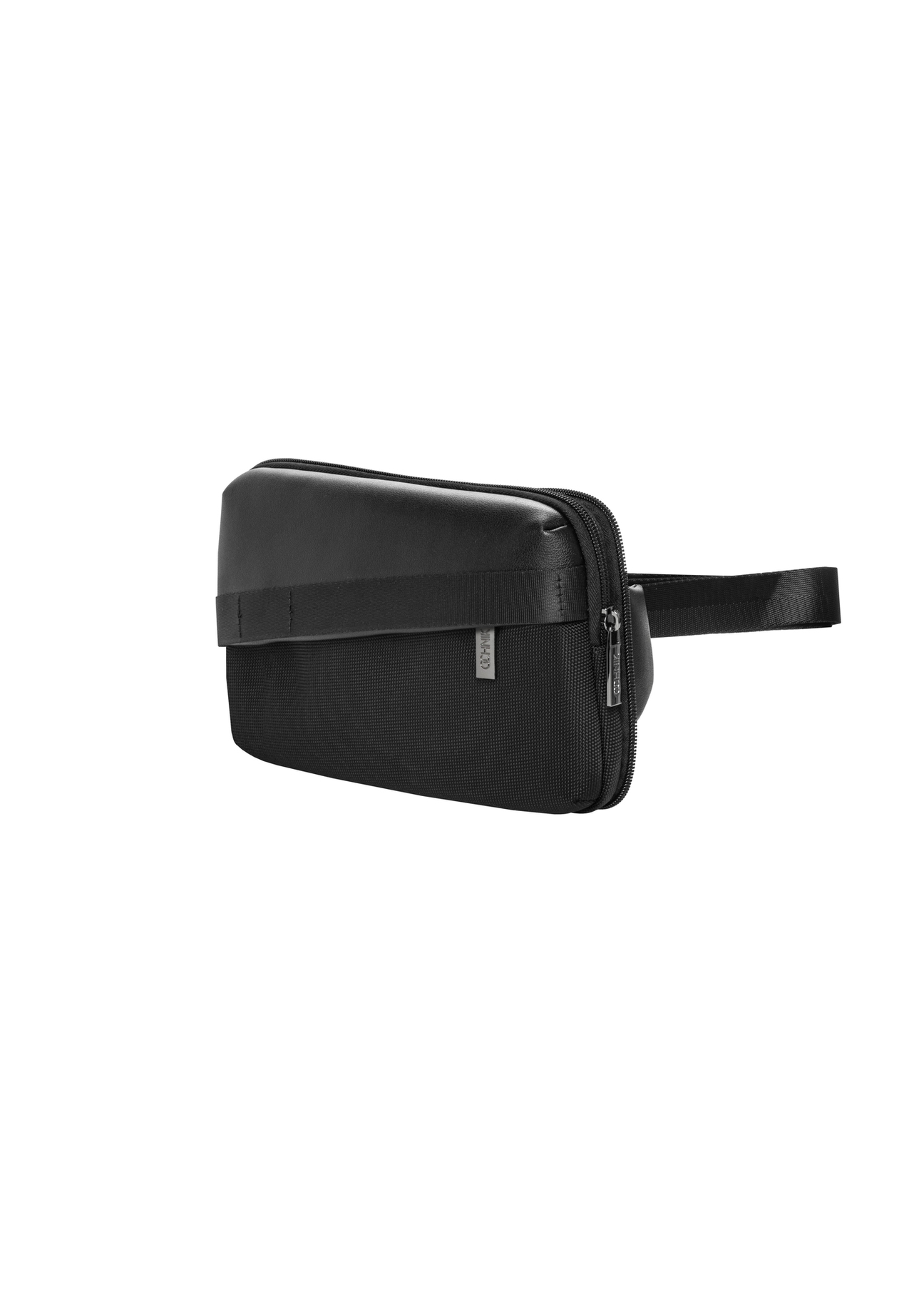 Black men's backpack with a pouch TORMN-0442-99(Z26)