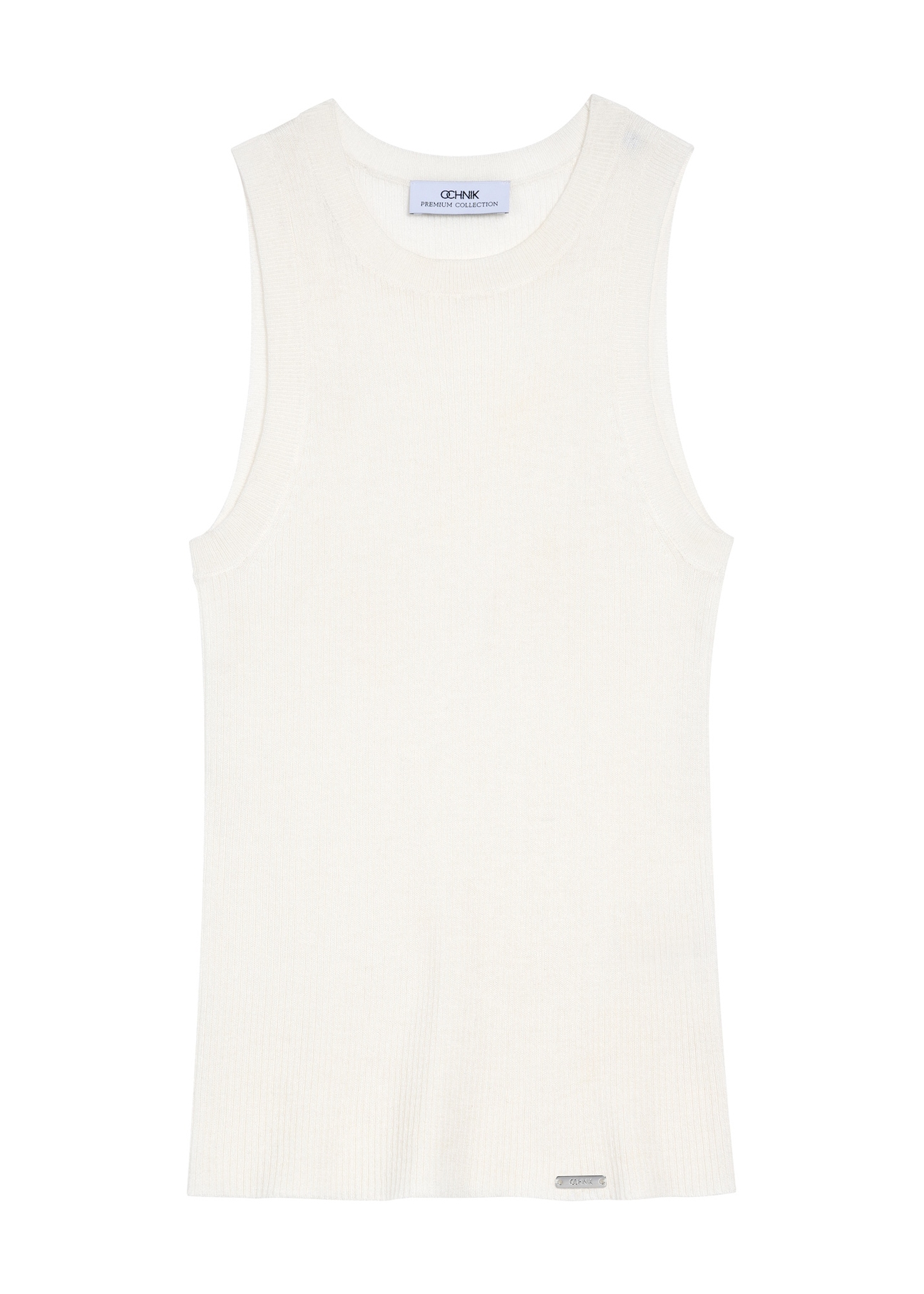 Cream women's blouse BLUDT-0197-12(Z25) - front product view on white background.