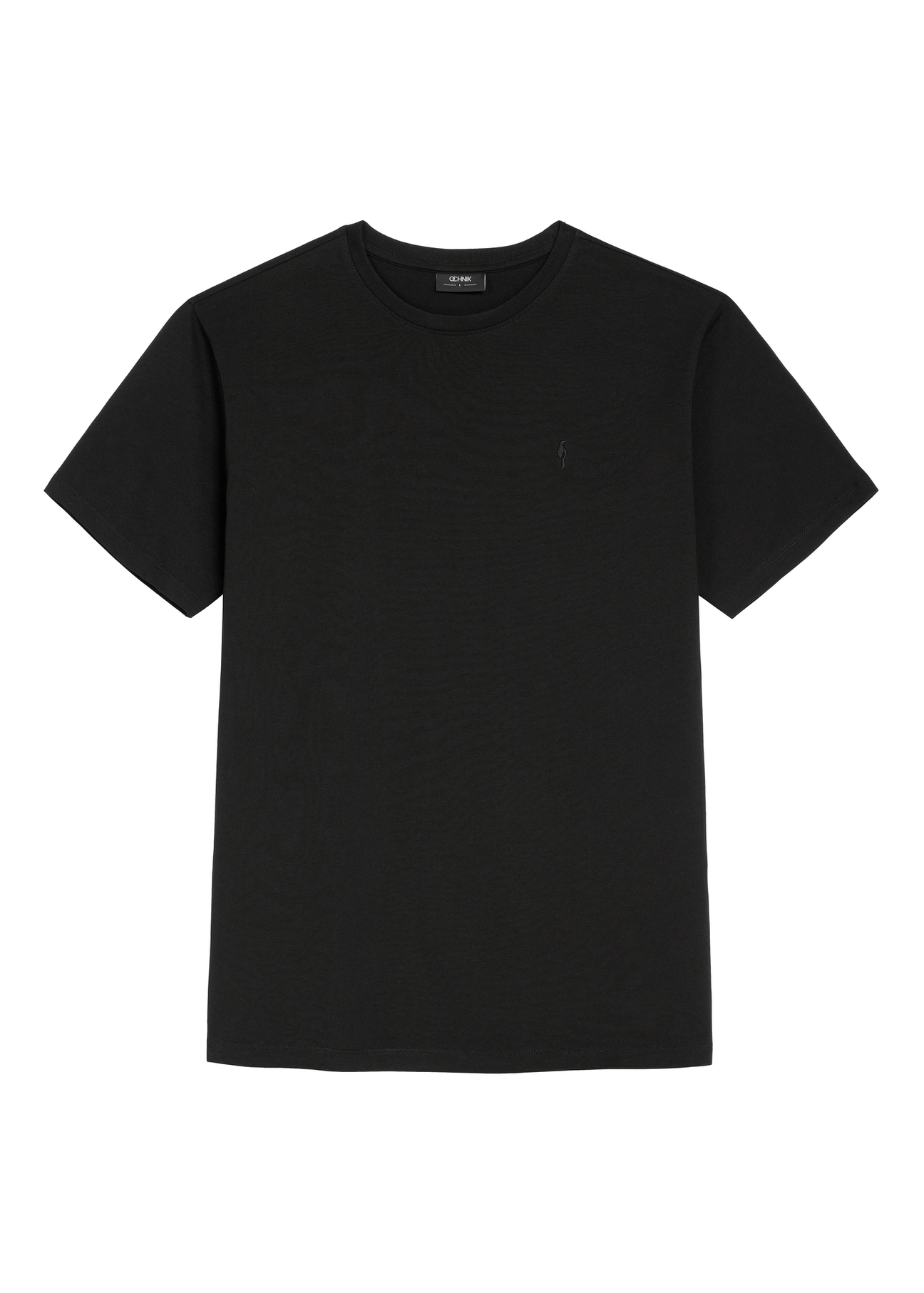 Men's black cotton T-shirt TSHMT-0120-99(Z25), front product view on white background.