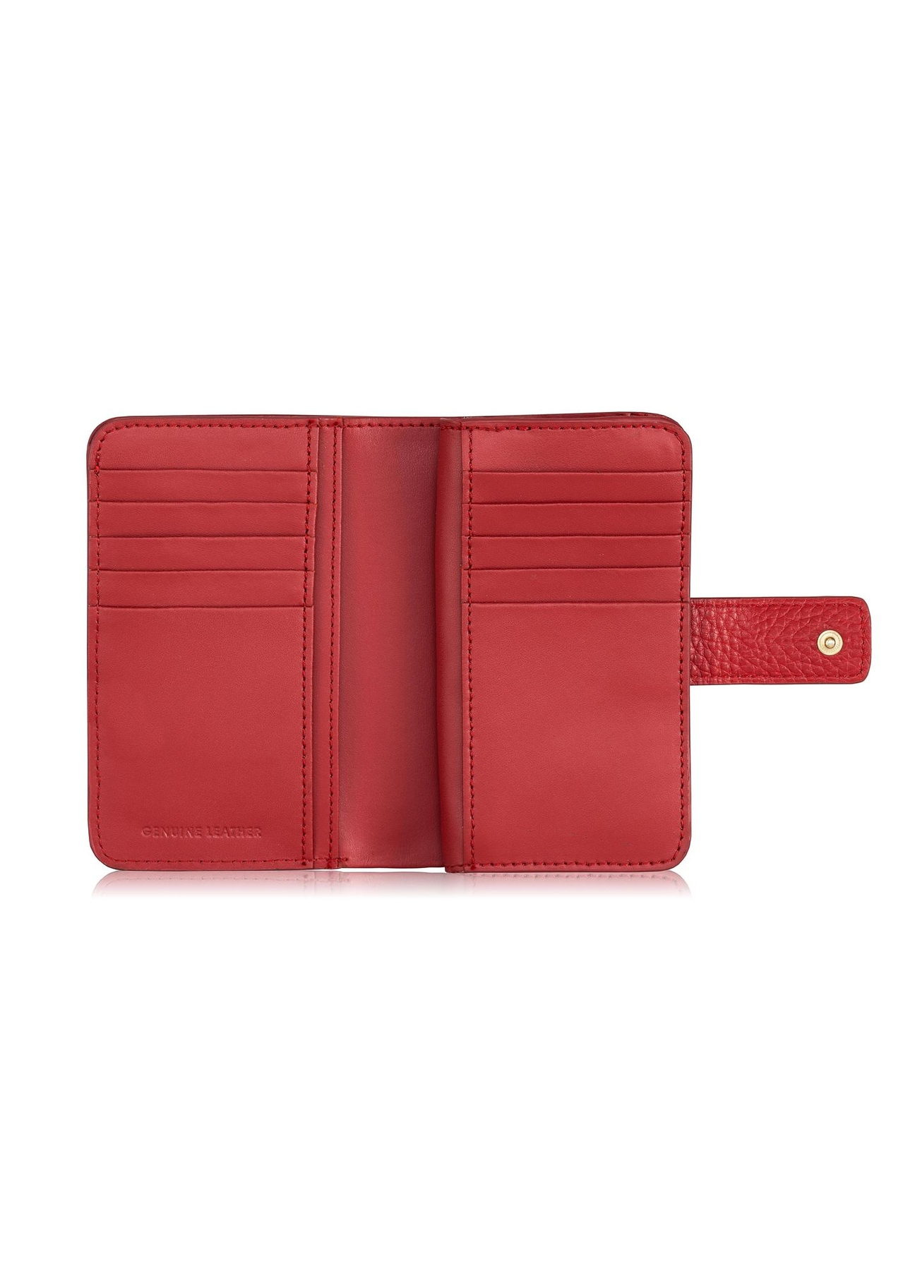 Women's red leather wallet PORES-0896-40(Z23)-05