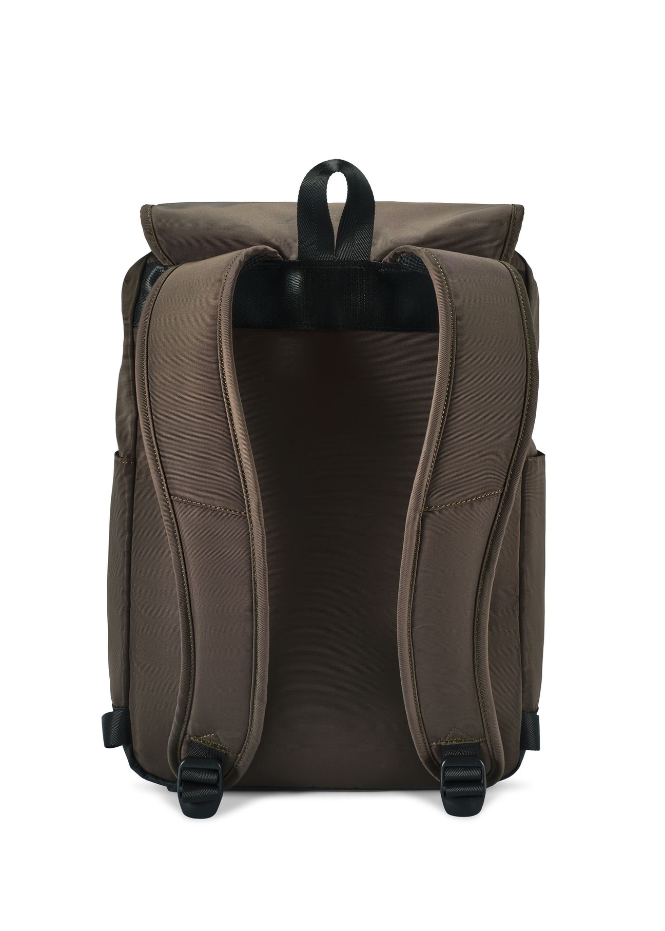 Men's khaki backpack TORMN-0415-8D(W26) - back view of the product, on a white background.