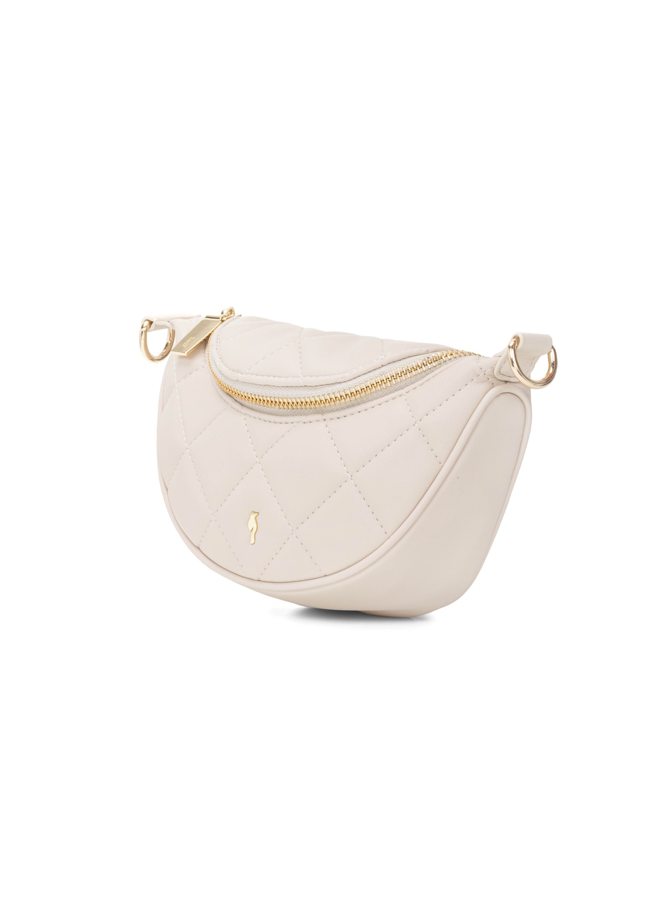 Cream quilted women's handbag TOREC-1091-0B(W26), diagonal product view on a white background.
