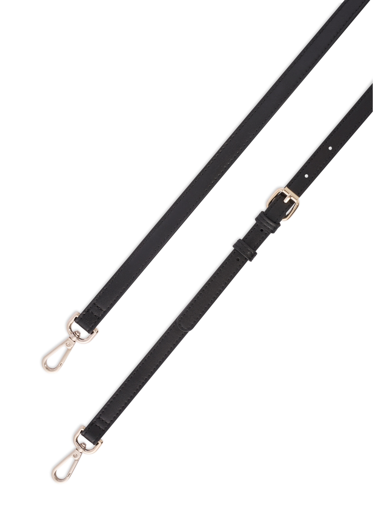 Black fabric women's handbag TOREN-0355-99(Z26), view of the product strap on a white background.