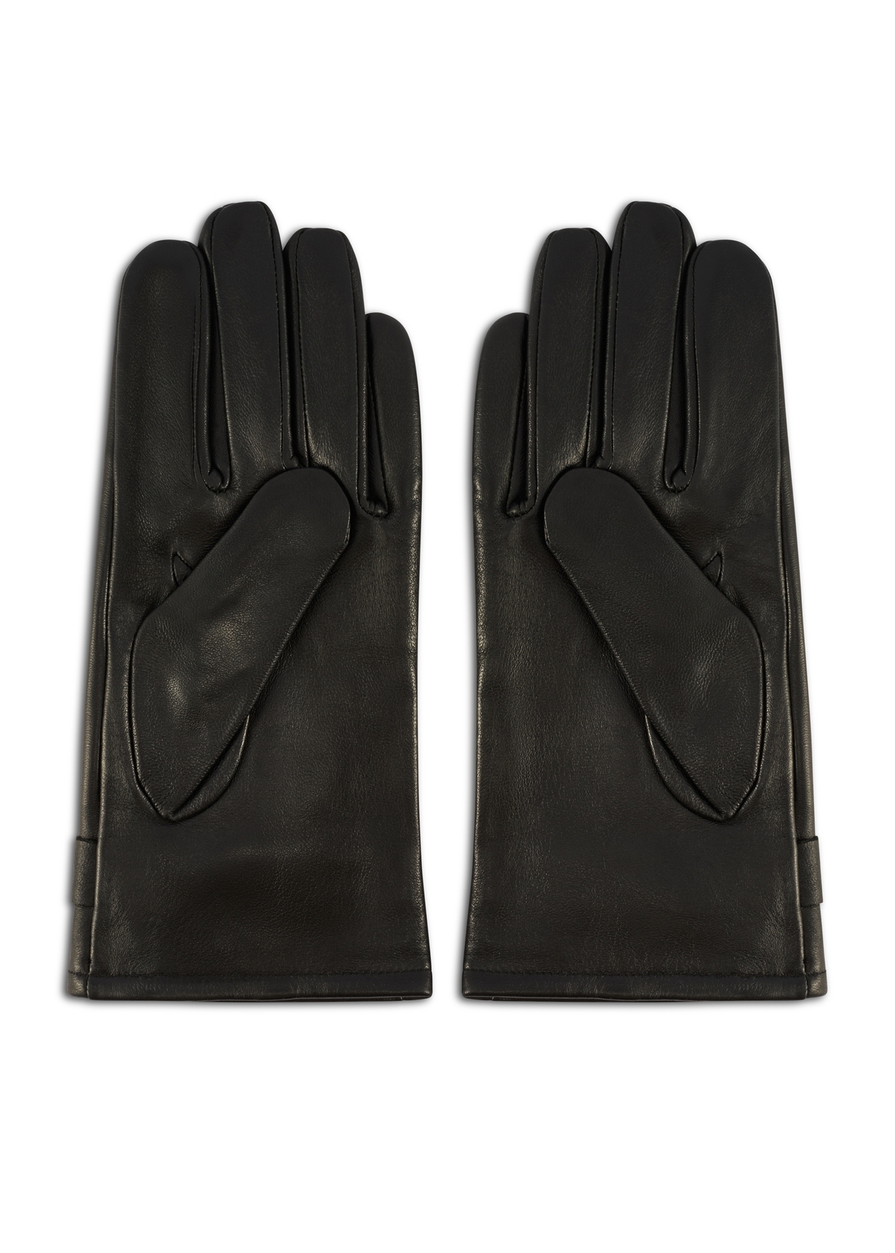 Men's leather adjustable gloves REKMS-0022A-99(Z25), product view from the back on a white background.