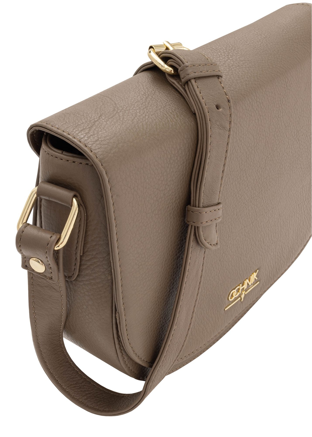 Brown leather women's postbag TORES-0972-80(W24)-06