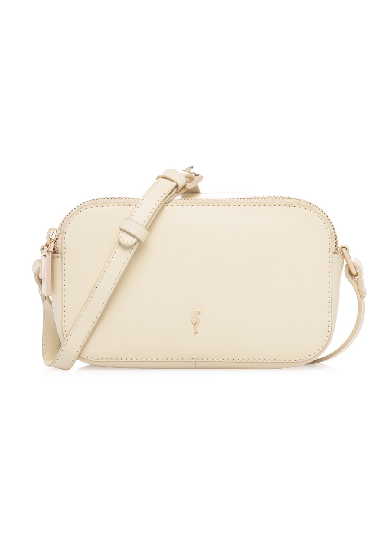 Leather light yellow women's handbag TORES-1289-2A(W26), front product view on white background.