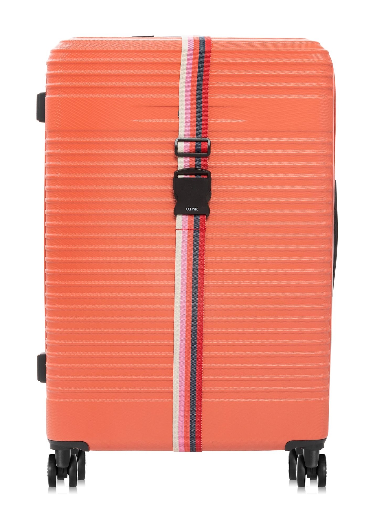 Luggage belt AW-011-0001-18(W25), product view on a suitcase on a white background.