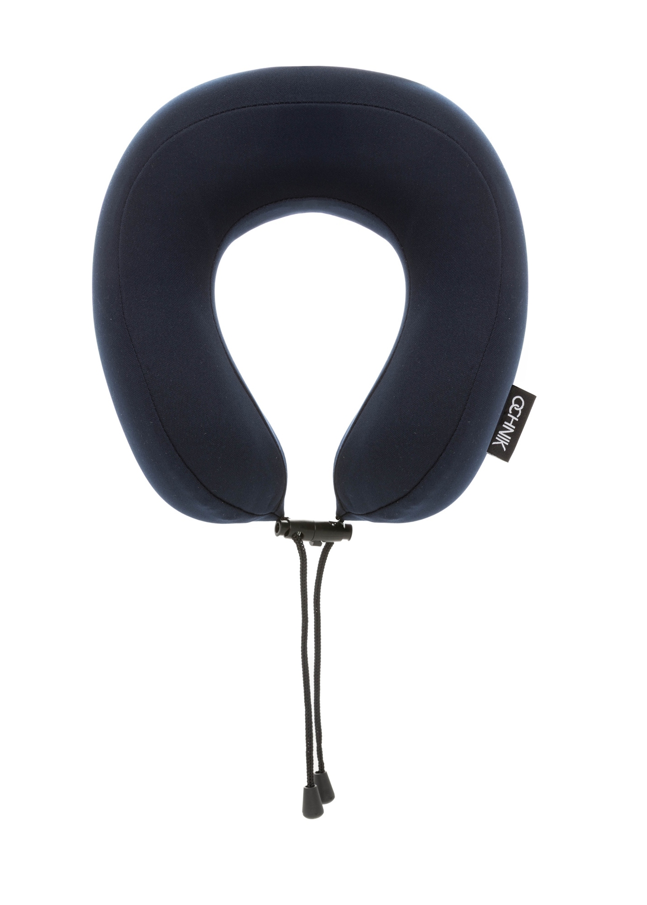 Navy blue soft travel pillow AW-014-0005-7D(W26), front product view on white background.