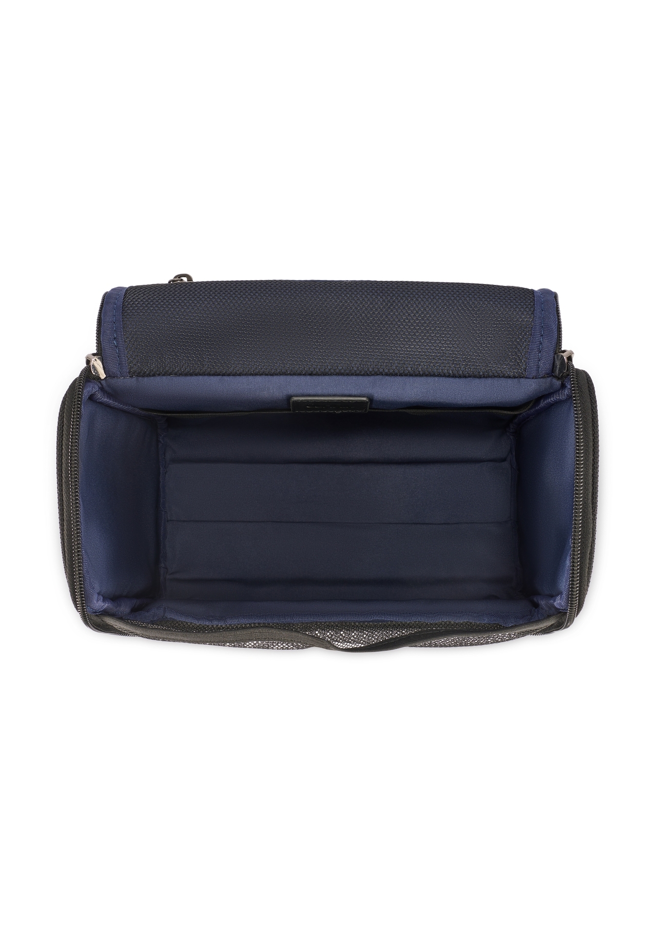 Large black men's cosmetic bag TORMN-0405-99(W26), product view from above on a white background.