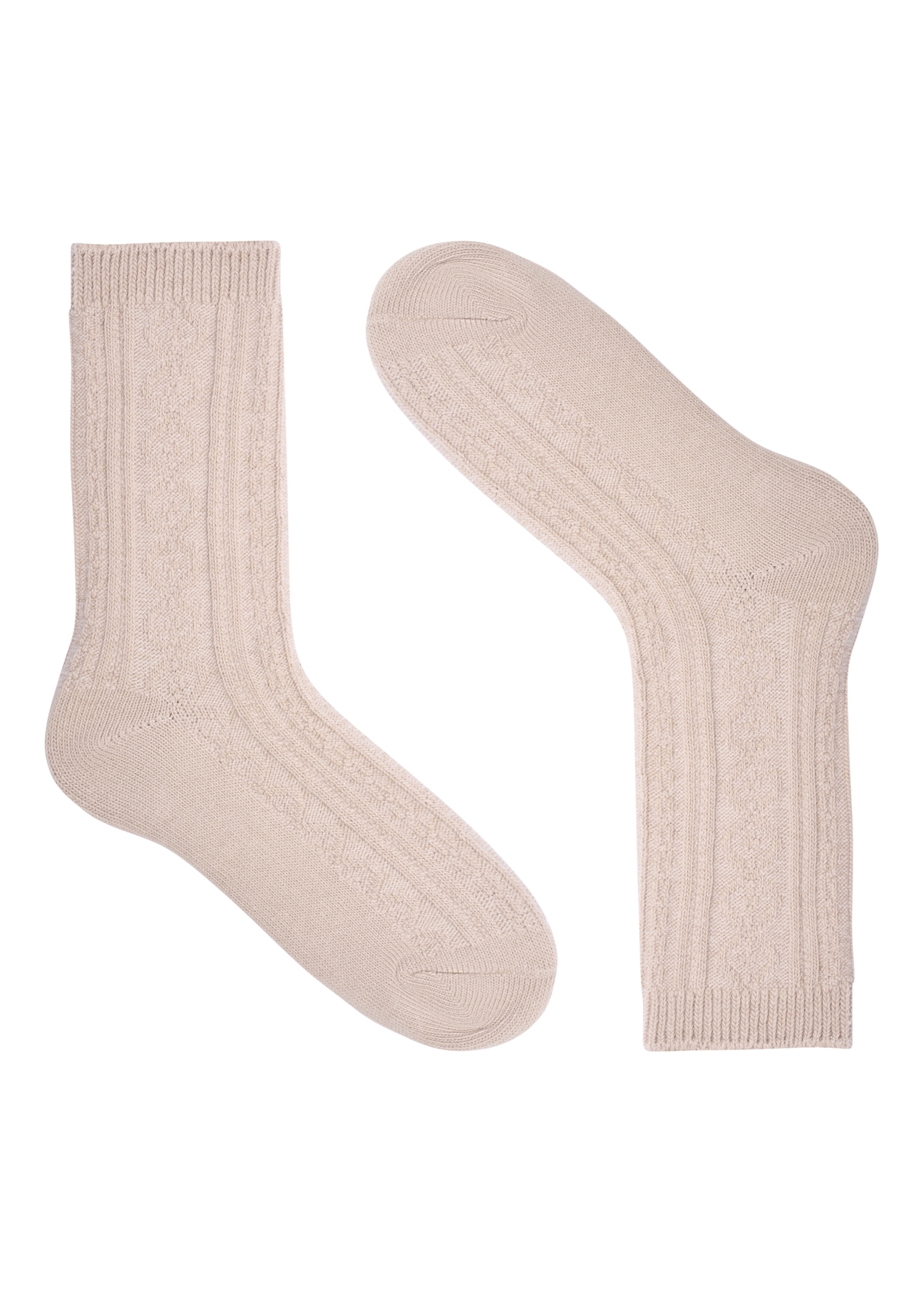 Set of women's long socks ZESDT-0040-4D(Z26), front view of one pair of product on a white background.