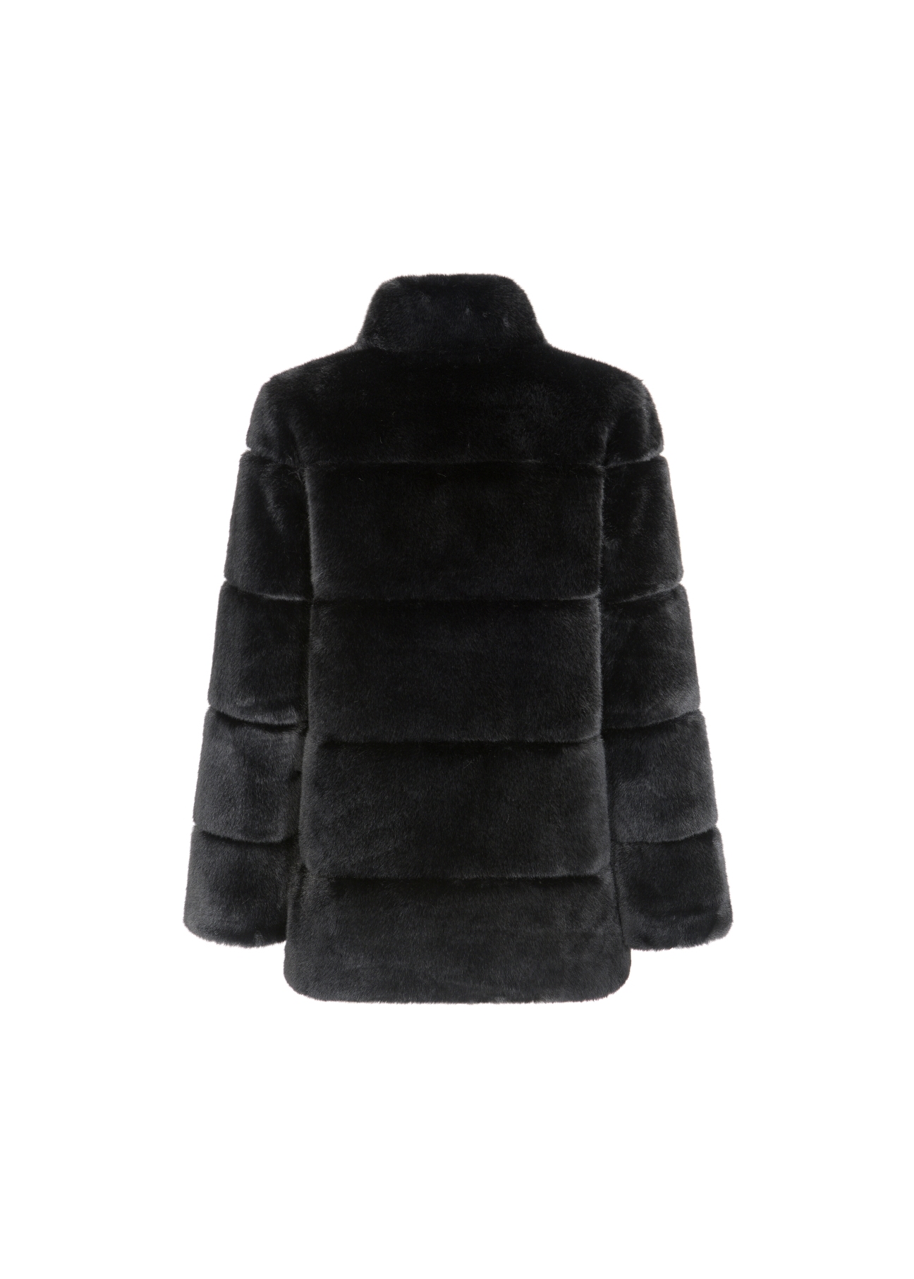 Women's artificial fur with stand-up collar FUTDP-0009-99(Z21)-04